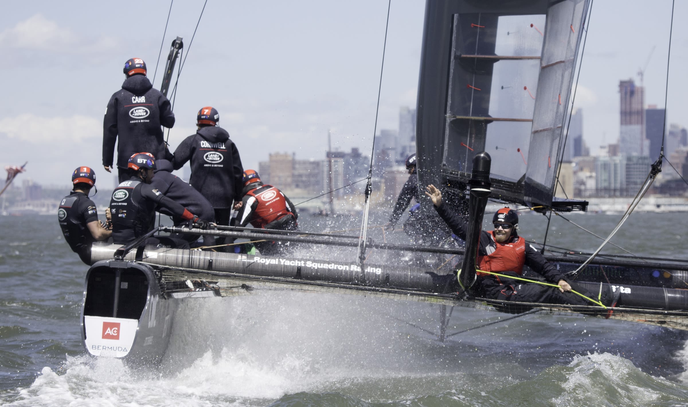Richard Branson and Ben Ainslie America's Cup New York Land Rover BAR Richard Branson and Ben Ainslie America's Cup New York Land Rover BAR