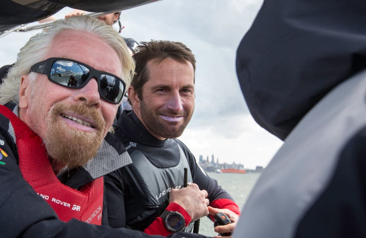 Richard Branson and Ben Ainslie America's Cup New York Land Rover BAR Richard Branson and Ben Ainslie America's Cup New York Land Rover BAR