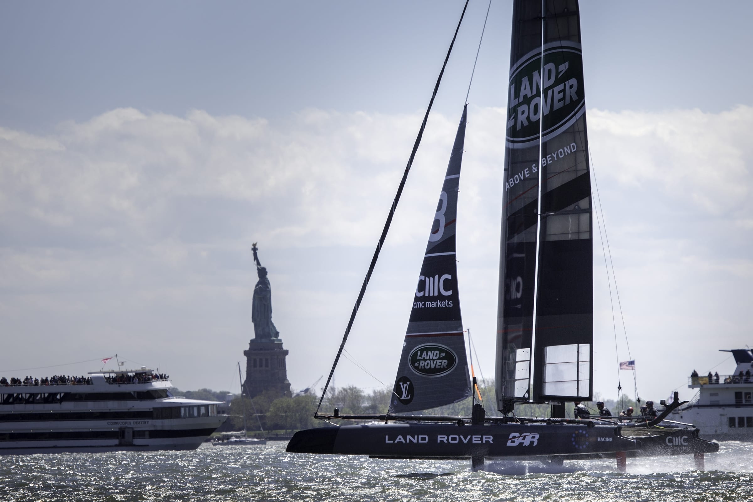 Richard Branson and Ben Ainslie America's Cup New York Land Rover BAR Richard Branson and Ben Ainslie America's Cup New York Land Rover BAR