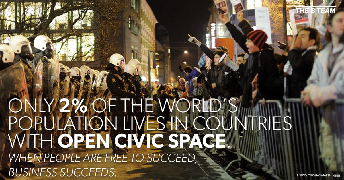 Virgin Unite, The B Team, Davos, Civic Rights