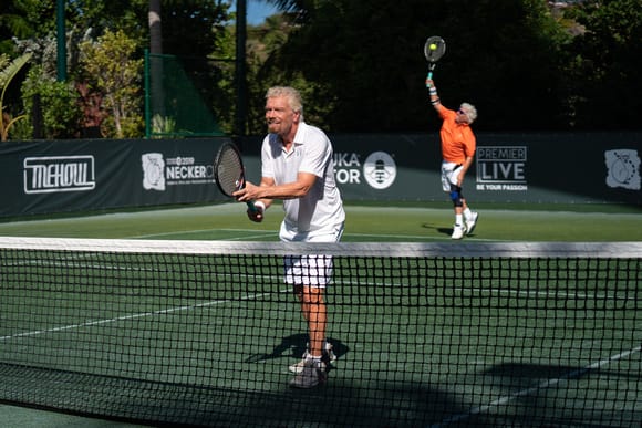 Richard playing tennis Richard playing tennis