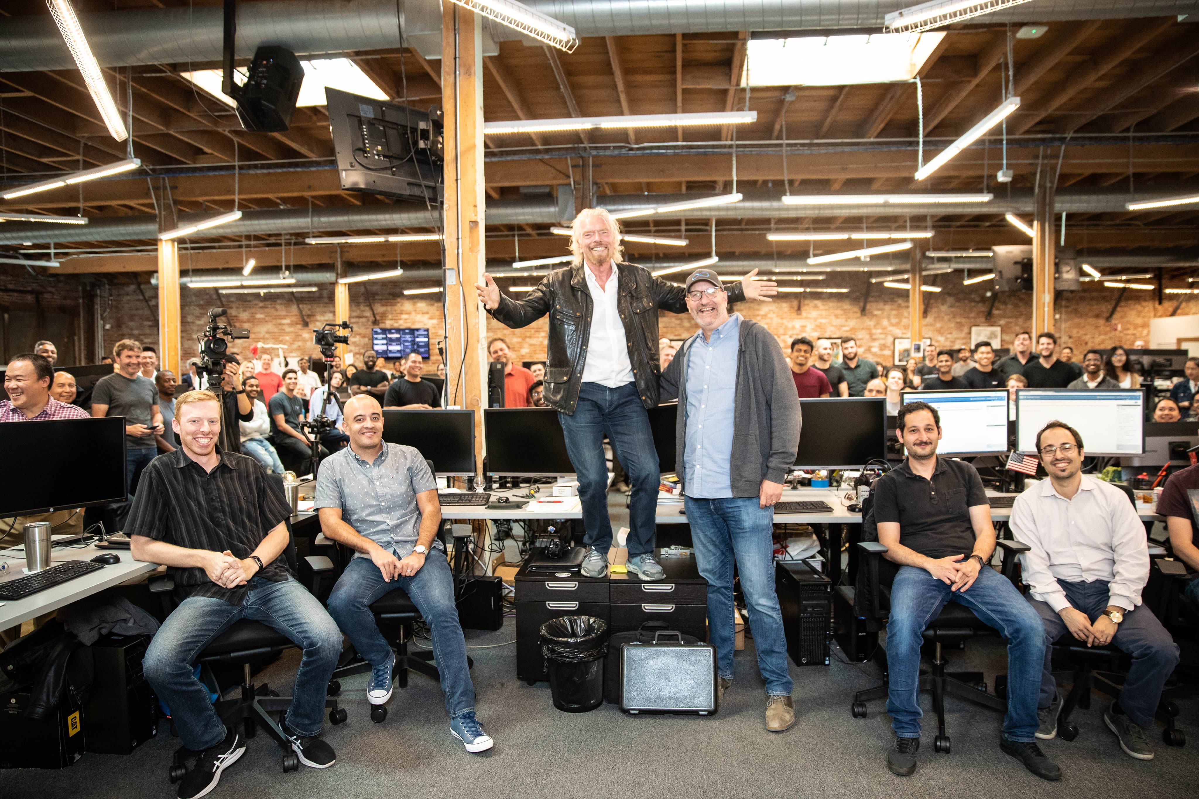 Richard Branson visiting Virgin Hyperloop One Richard Branson visiting Virgin Hyperloop One