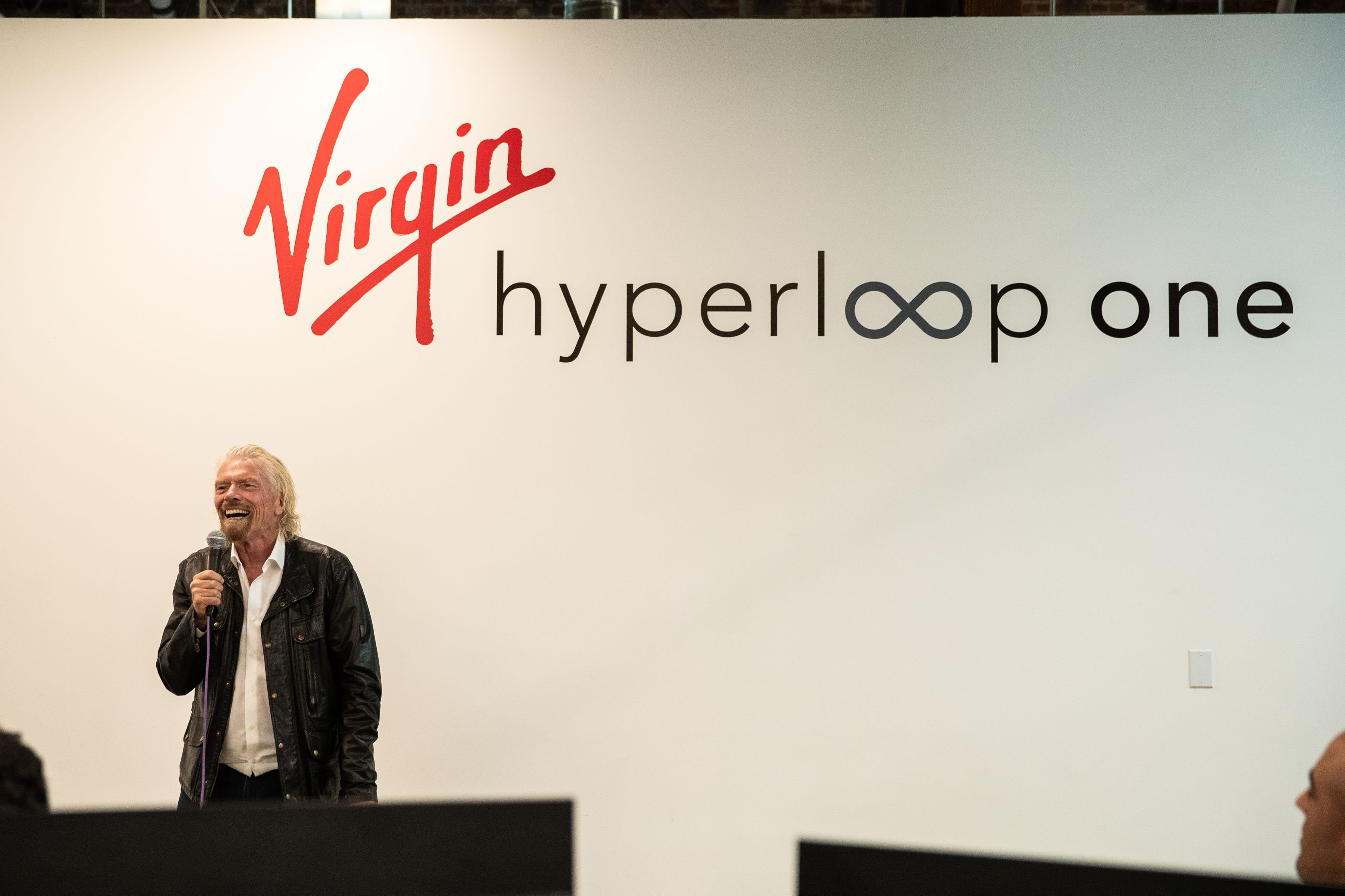 Richard Branson visiting Virgin Hyperloop One Richard Branson visiting Virgin Hyperloop One