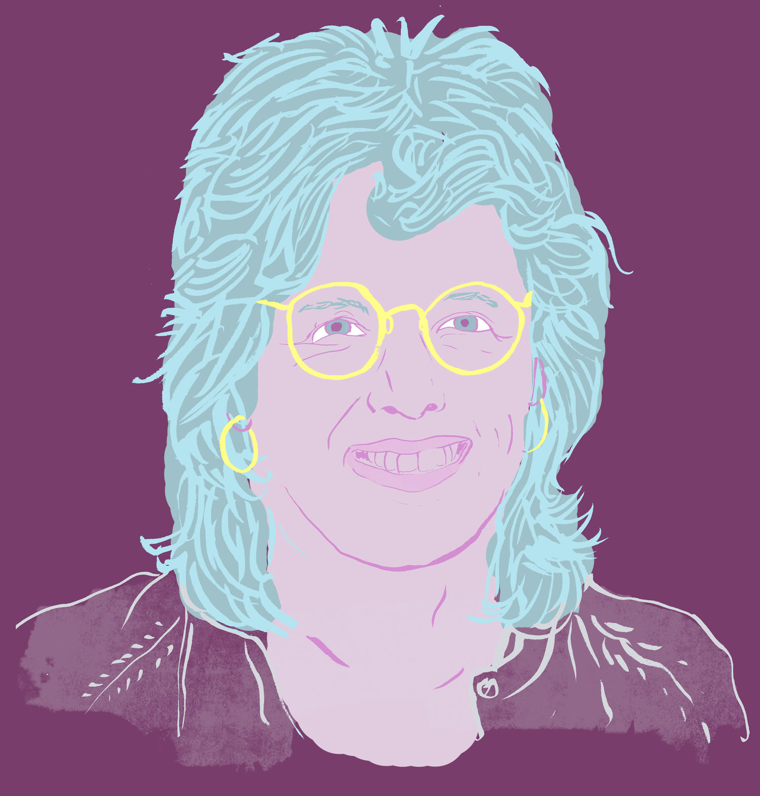 Artist's impression of Billie Jean King Artist's impression of Billie Jean King
