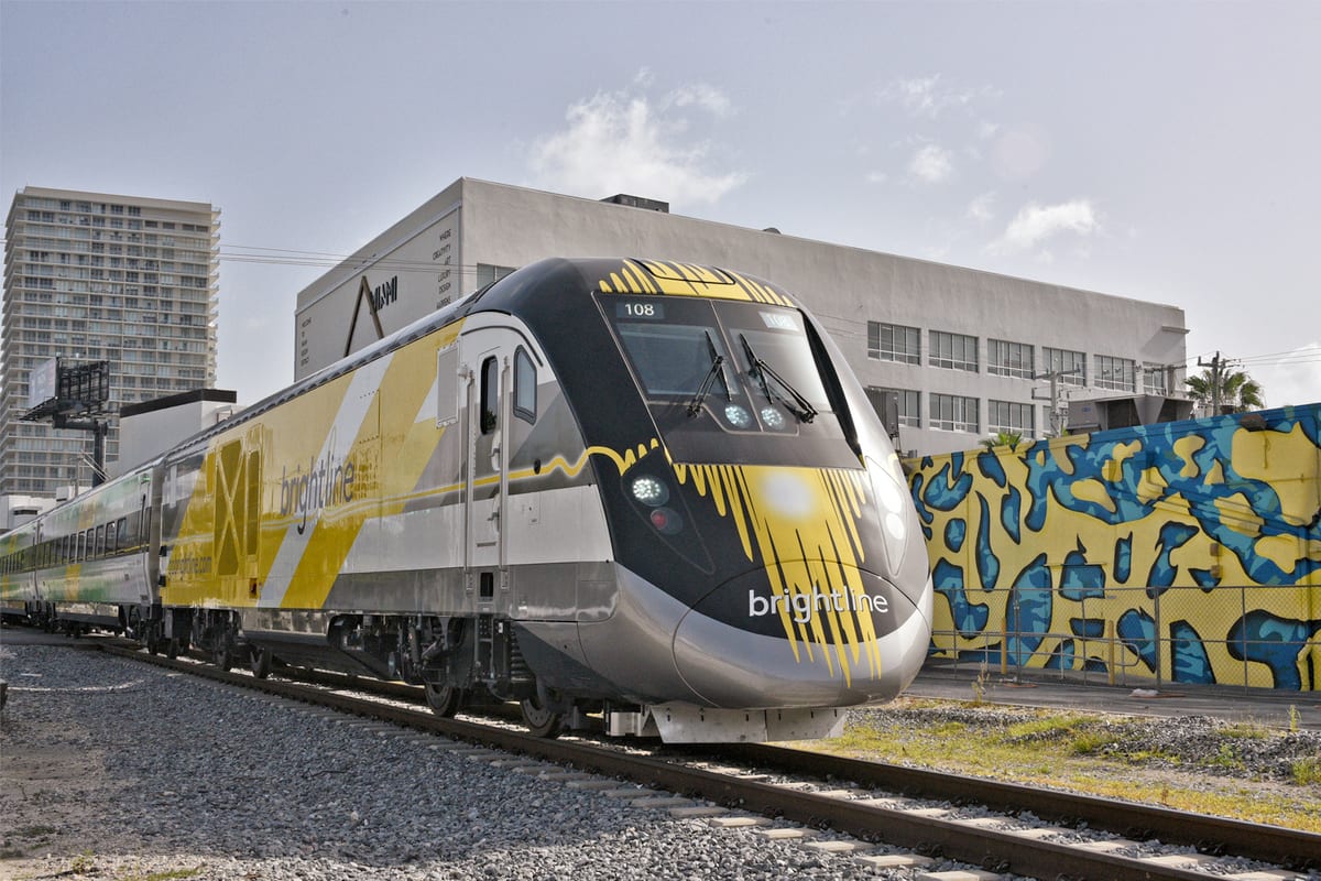 A Brightline train A Brightline train