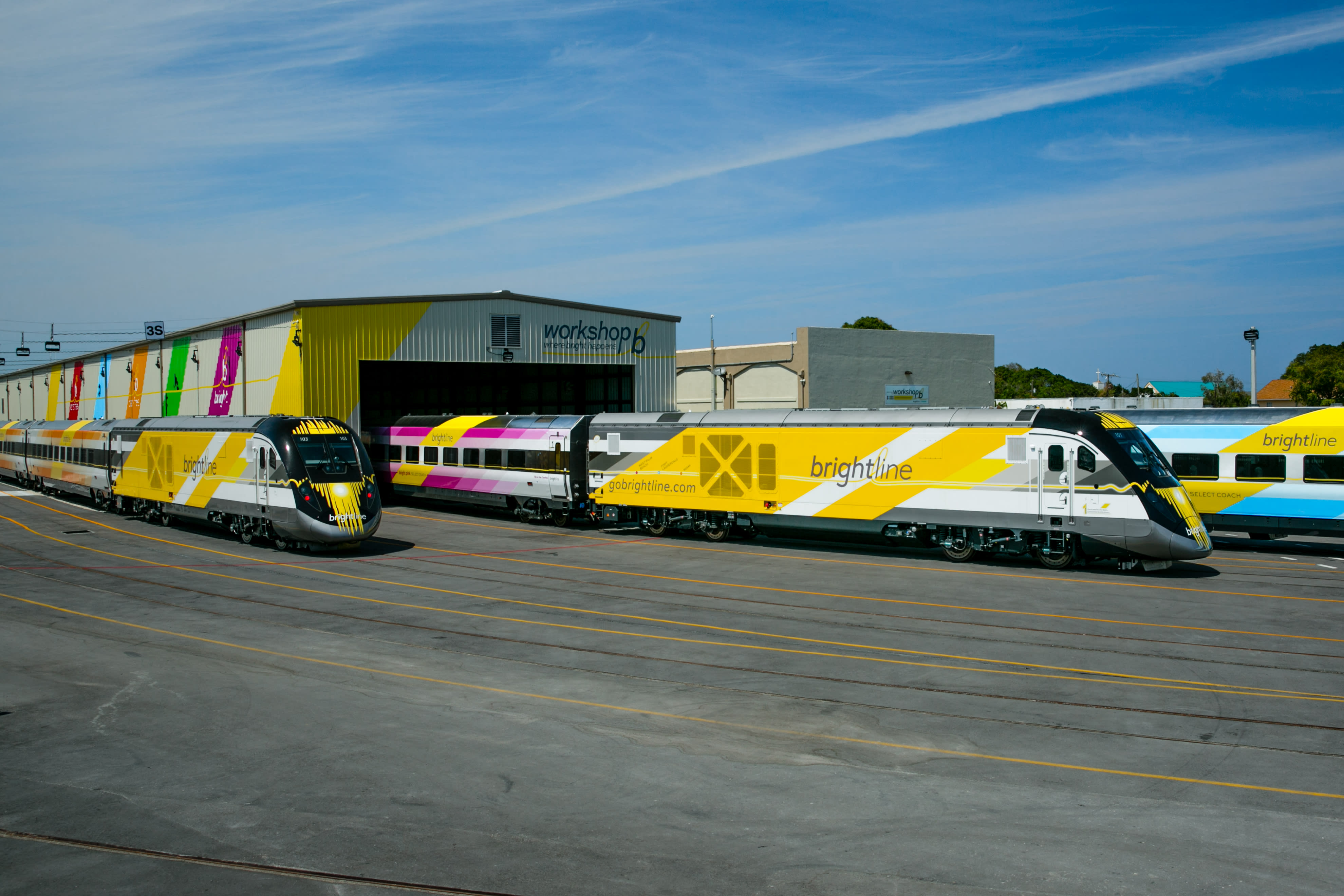 Image of a Brightline Train A Brightline train