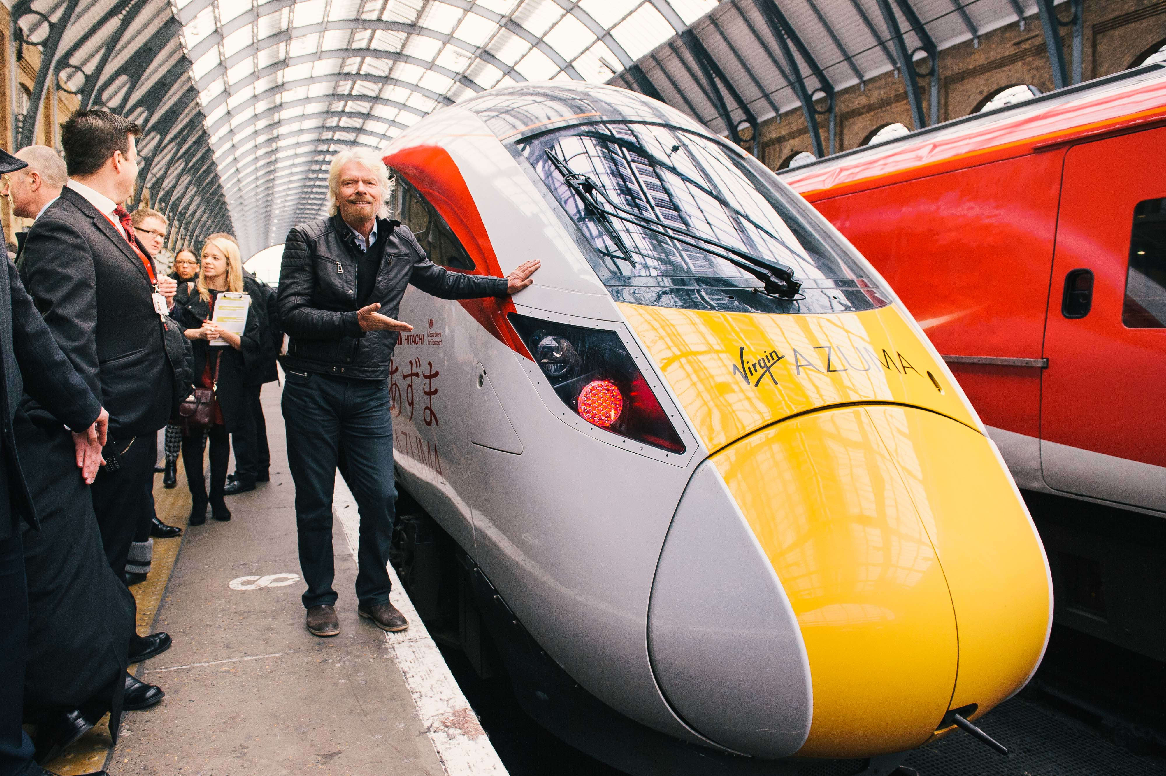 Richard Branson Virgin Trains East Coast Azuma Richard Branson Virgin Trains East Coast Azuma
