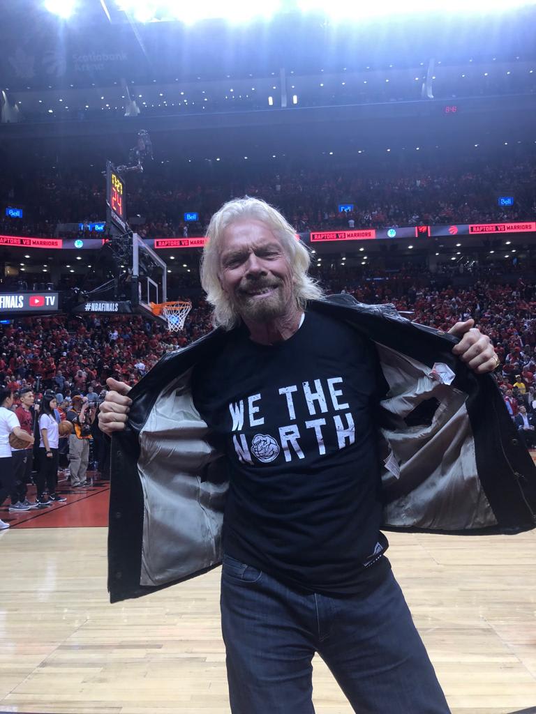 Richard Branson at Toronto Raptors Richard Branson at Toronto Raptors