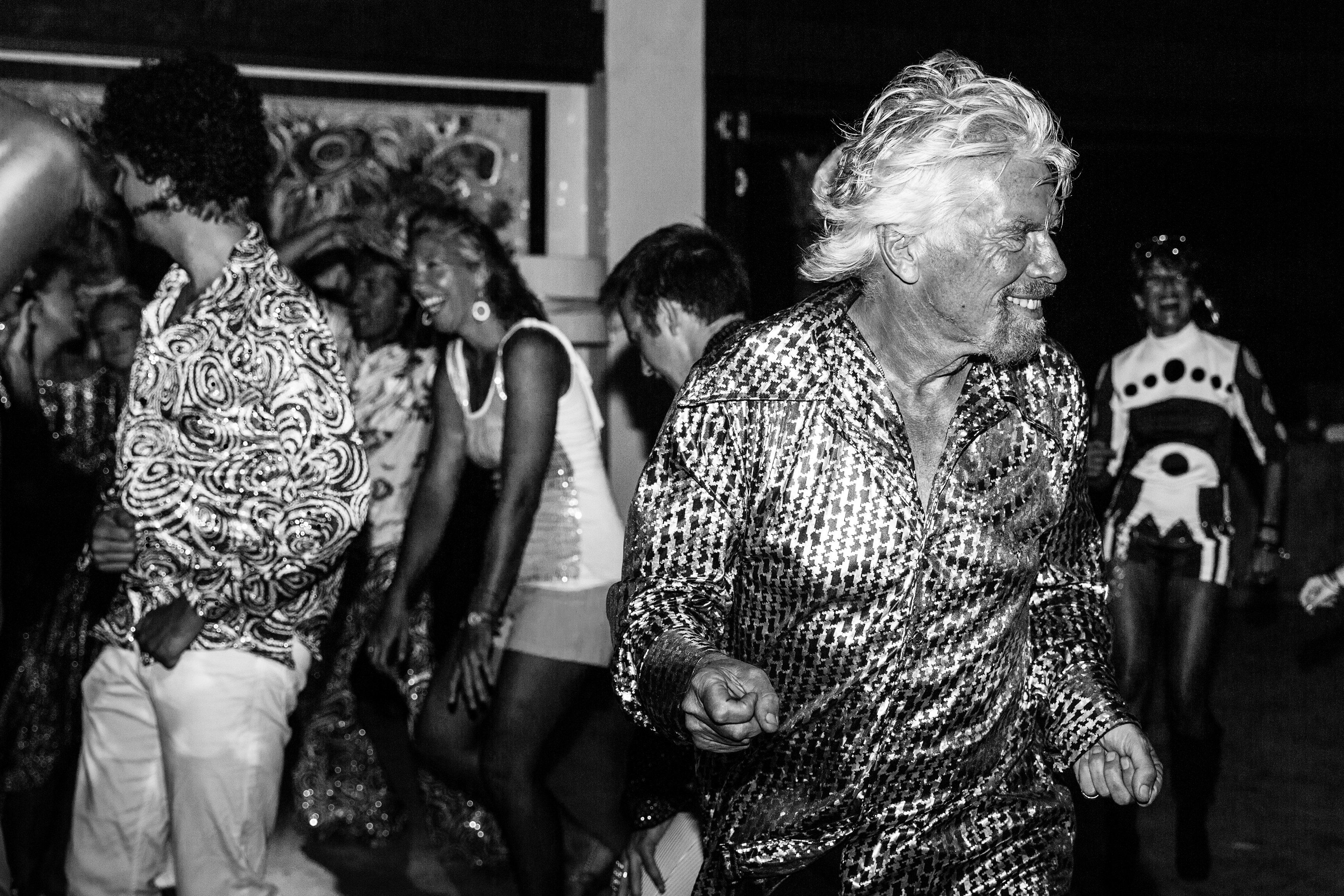 Richard Branson dancing Richard Branson dancing