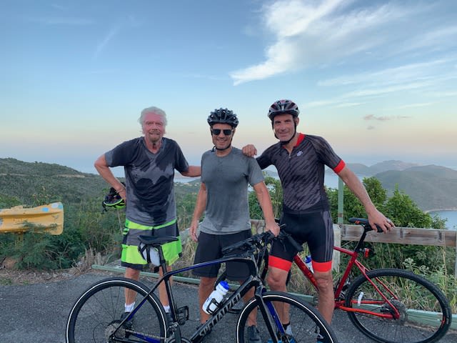 George Hincapie and Richard Branson George Hincapie and Richard Branson