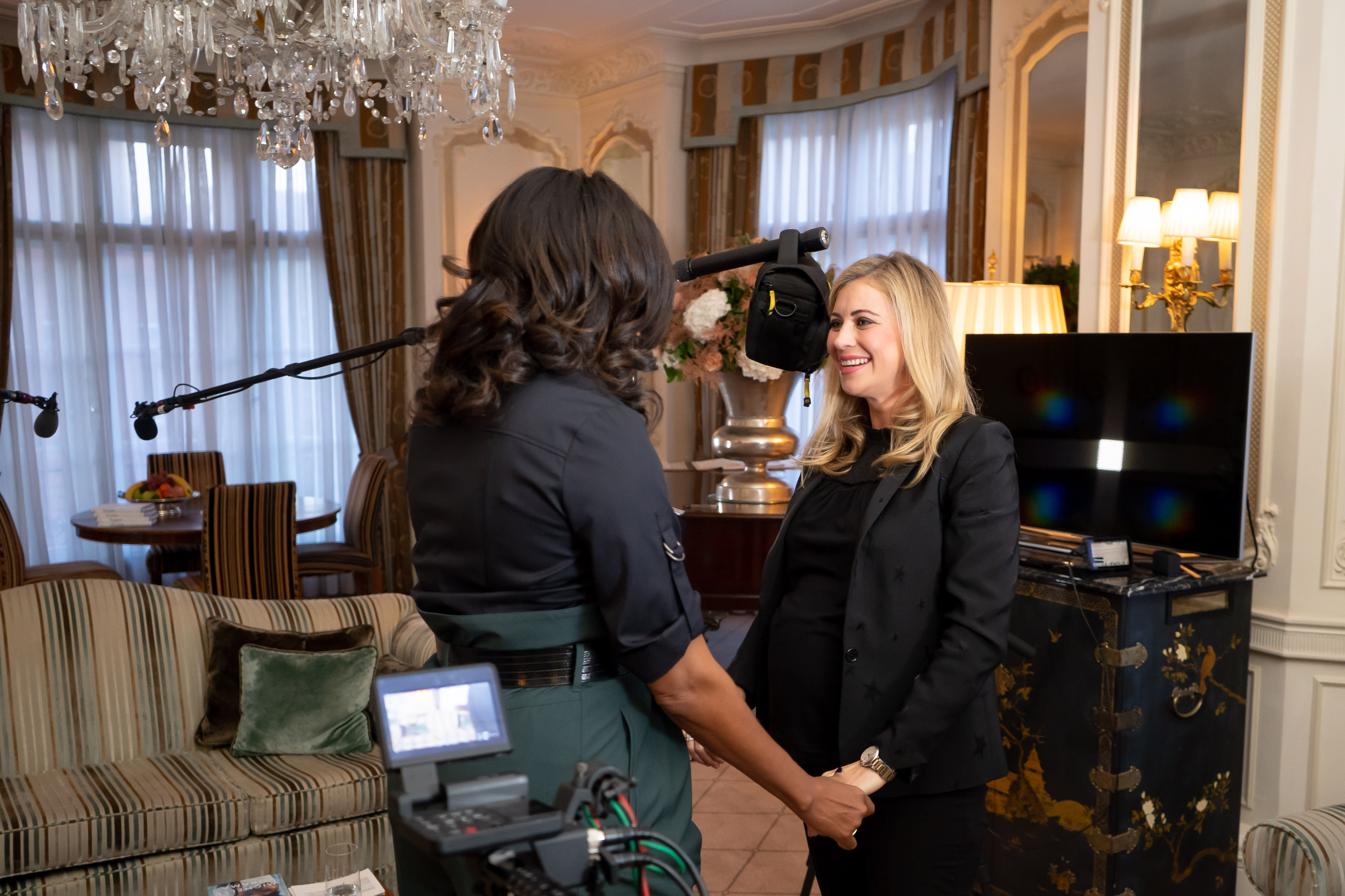 Image of Holly and Michelle Obama Image of Holly and Michelle Obama
