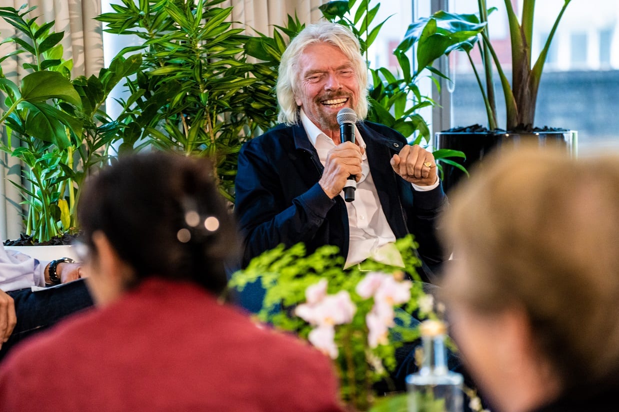 Richard Branson speaking at 100% Human at Work Event in Sydney