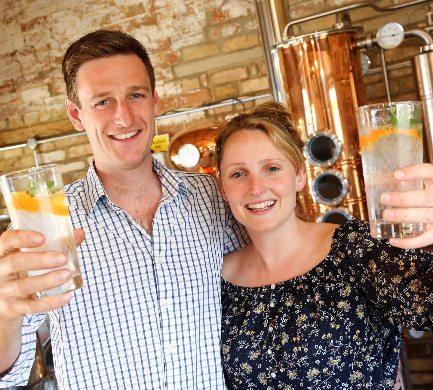 Roundwood Gin founders Roundwood Gin founders - Rupert and Emily