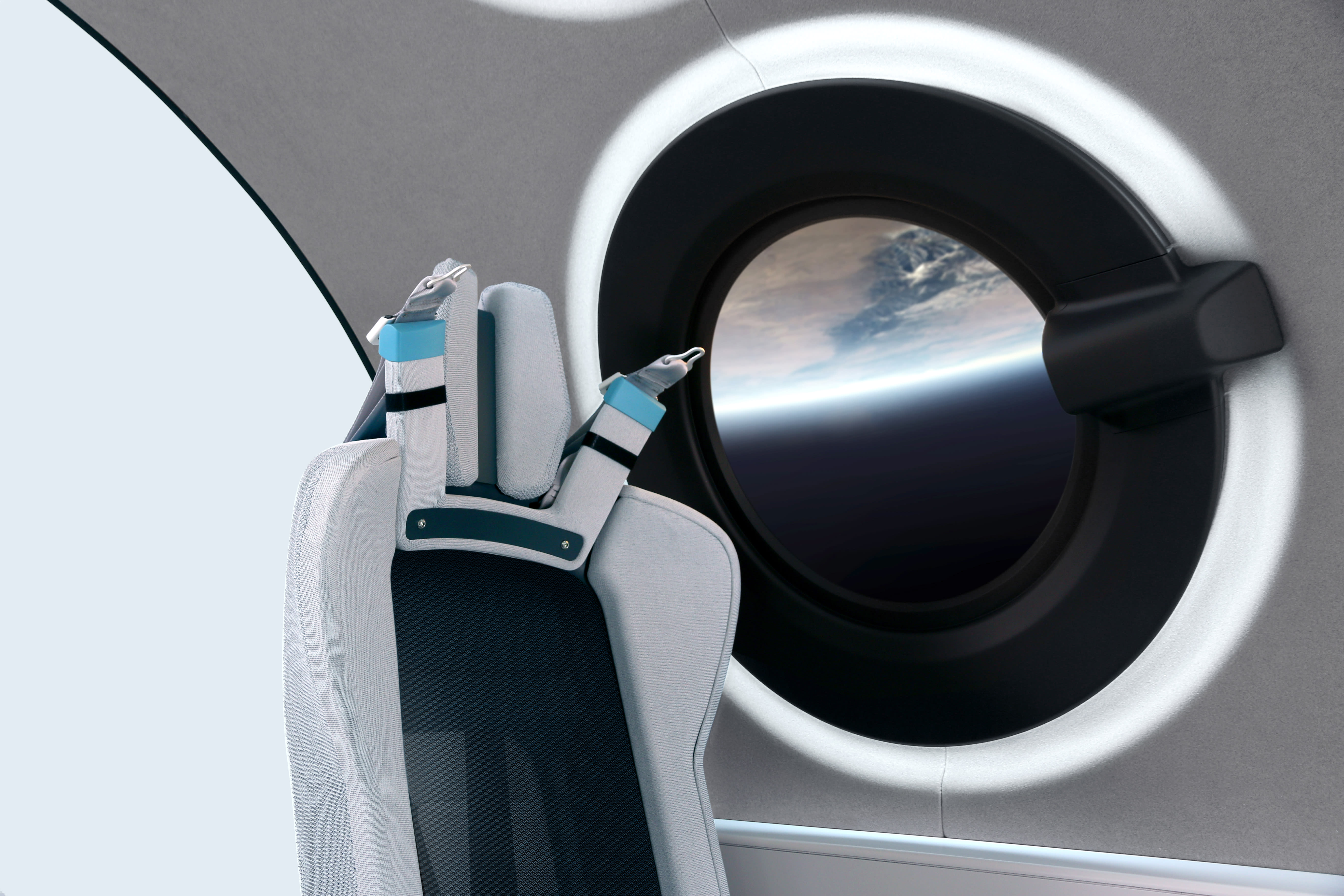 Virgin Galactic spaceship cabin - halo lighting Virgin Galactic spaceship cabin - halo lighting