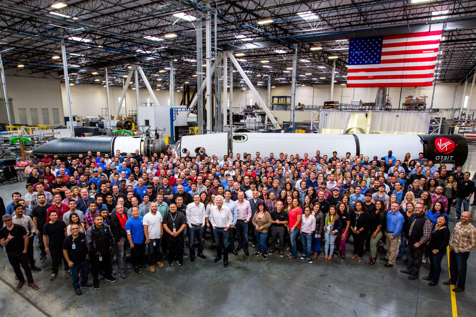 Virgin Orbit Team Image showing the Virgin Orbit team