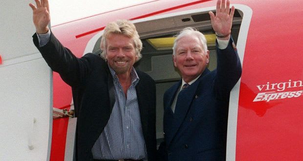 Richard Branson and Gay Byrne Richard Branson and Gay Byrne