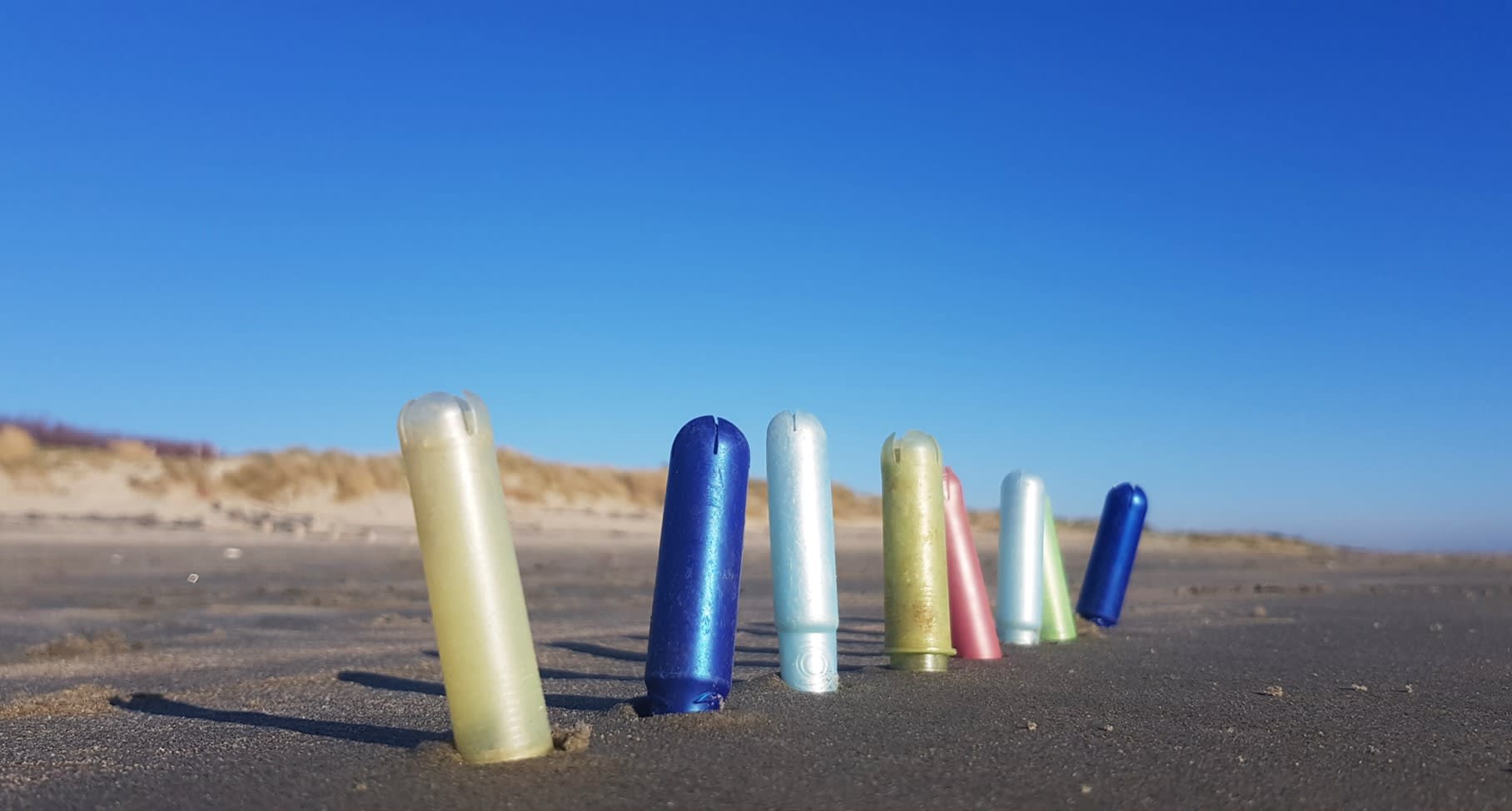 Tampon applicators found washed up on the beach Tampon applicators found washed up on the beach