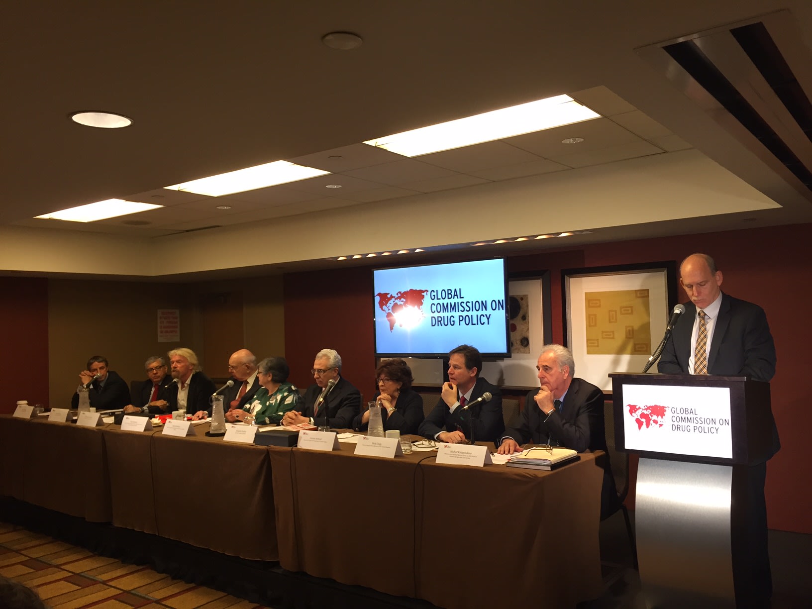 Richard Branson and the Global Commission on Drug Policy, New York UNGASS 2016 Richard Branson and the Global Commission on Drug Policy, New York UNGASS 2016