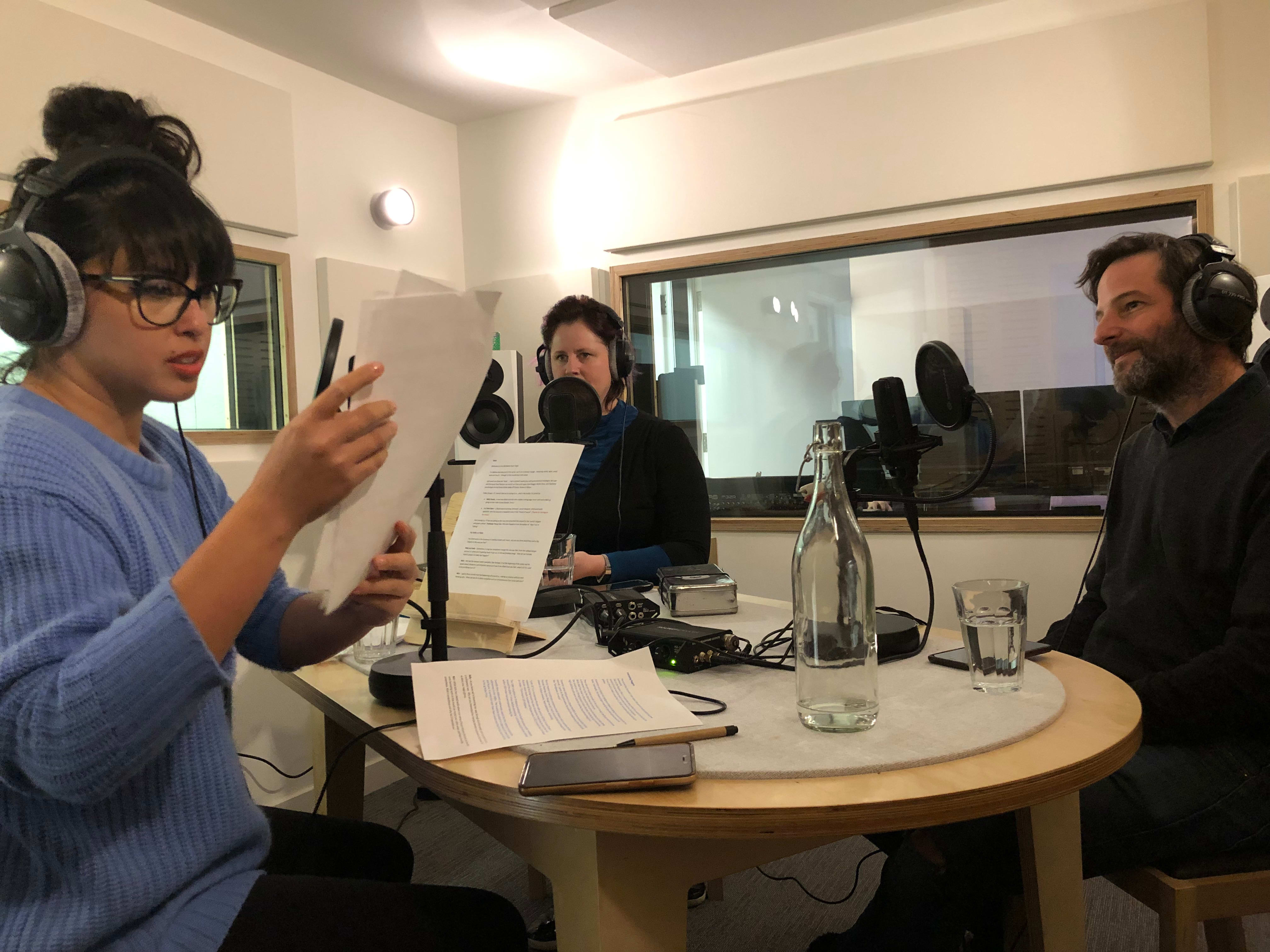 Melissa Hemsley in the studio with Professor Kelly Snook and Nick Ryan Melissa Hemsley in the studio with Professor Kelly Snook and Nick Ryan