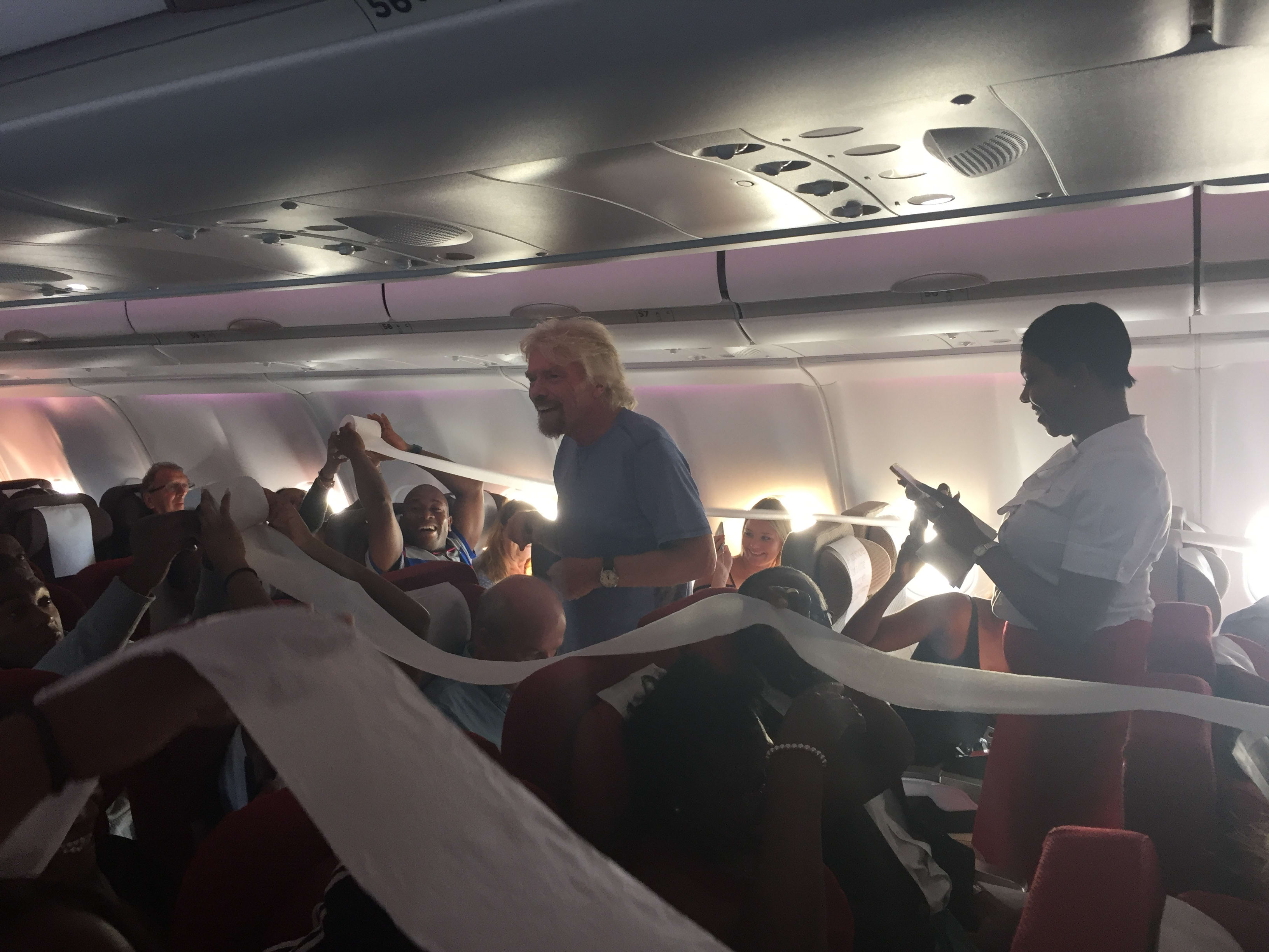 Richard Branson toilet rolls Virgin Atlantic Richard Branson toilet rolls Virgin Atlantic