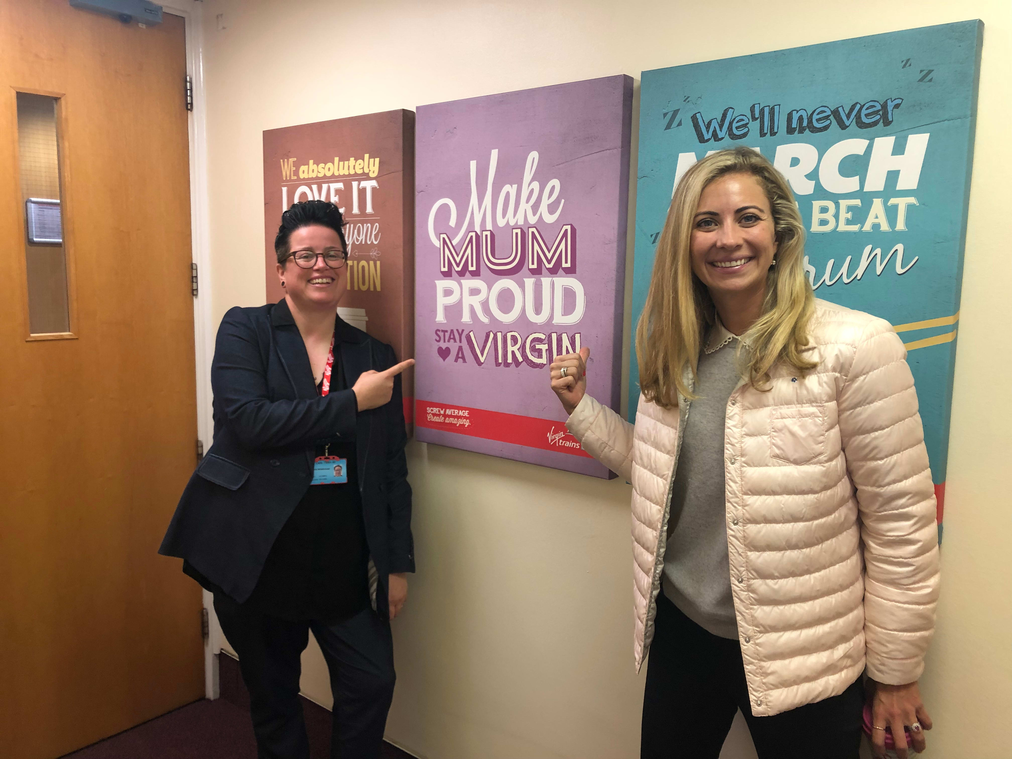 Holly Branson and Vic Whitehouse - Virgin Trains visit 2019 Holly Branson and Vic Whitehouse - Virgin Trains visit 2019