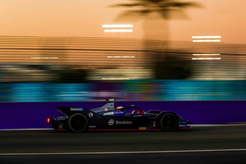 Envision Virgin Racing in action at the Marrakesh E-Prix Envision Virgin Racing in action at the Marrakesh E-Prix