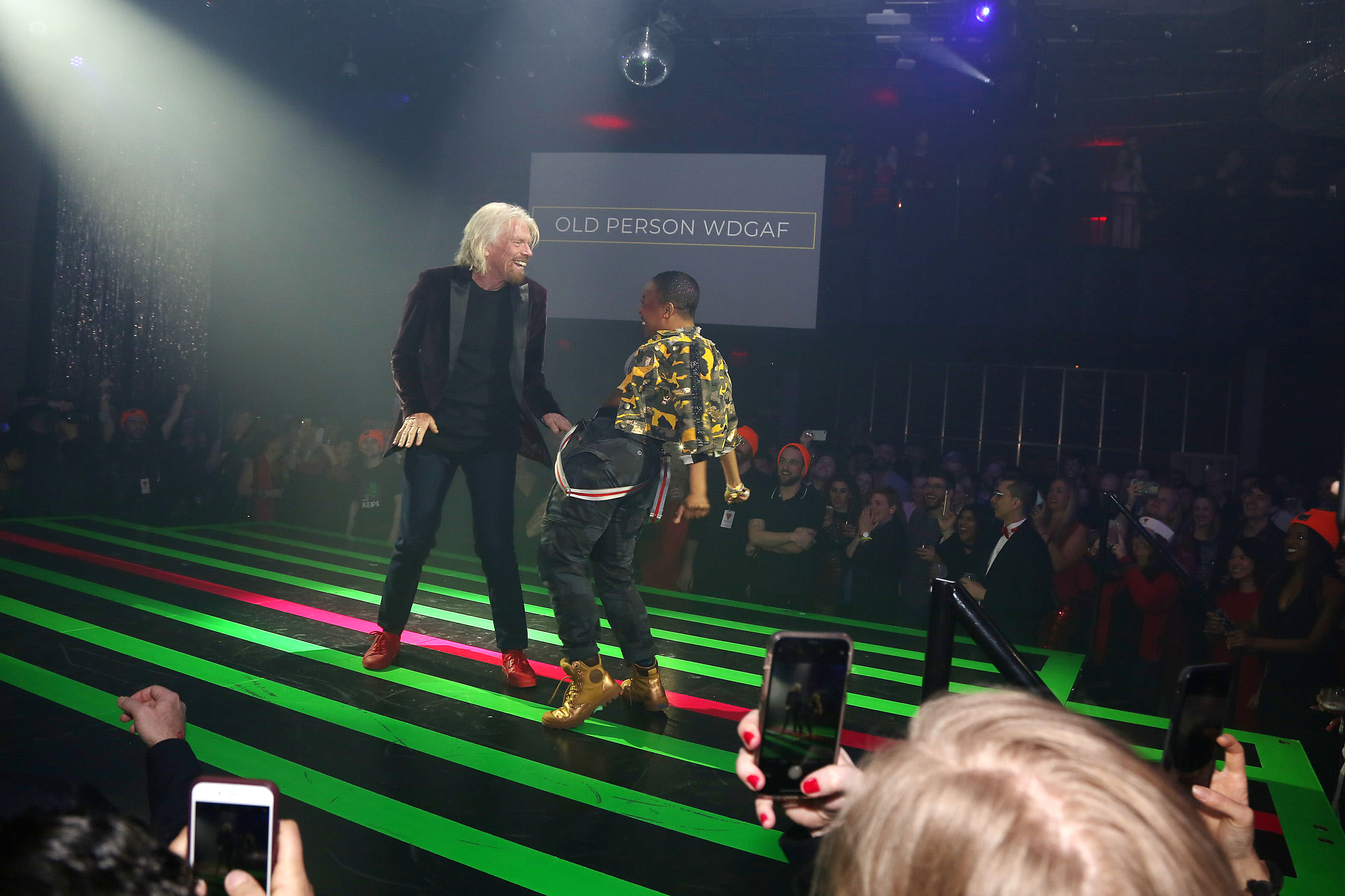 Richard Branson dances in UNTITLED DANCE SHOW PARTY THINGY Richard Branson dances in UNTITLED DANCE SHOW PARTY THINGY