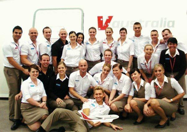 The crew on the inaugural Virgin Australia flight to LAX The crew on the inaugural Virgin Australia flight to LAX