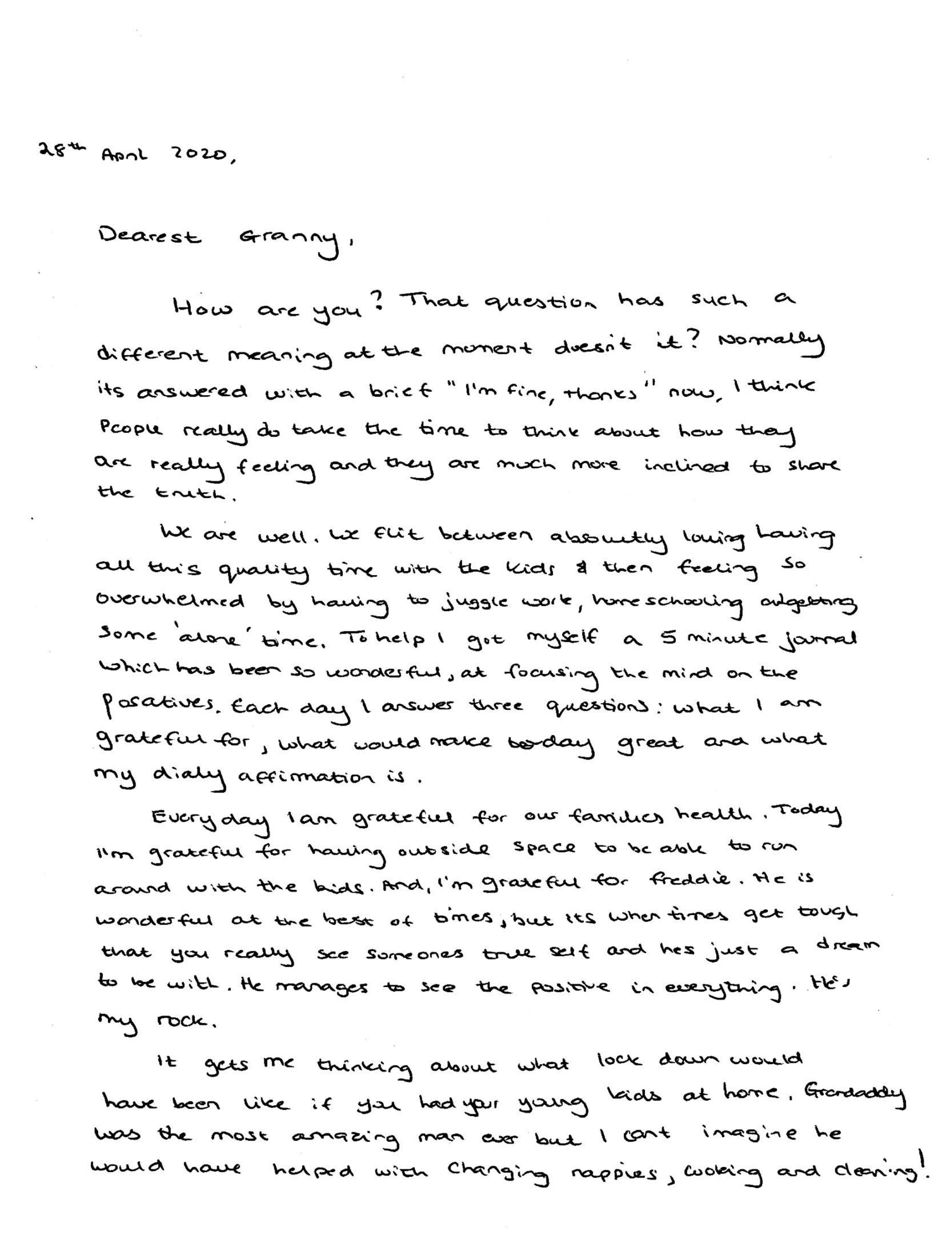 Letter from Holly to Eve Letter from Holly to Eve