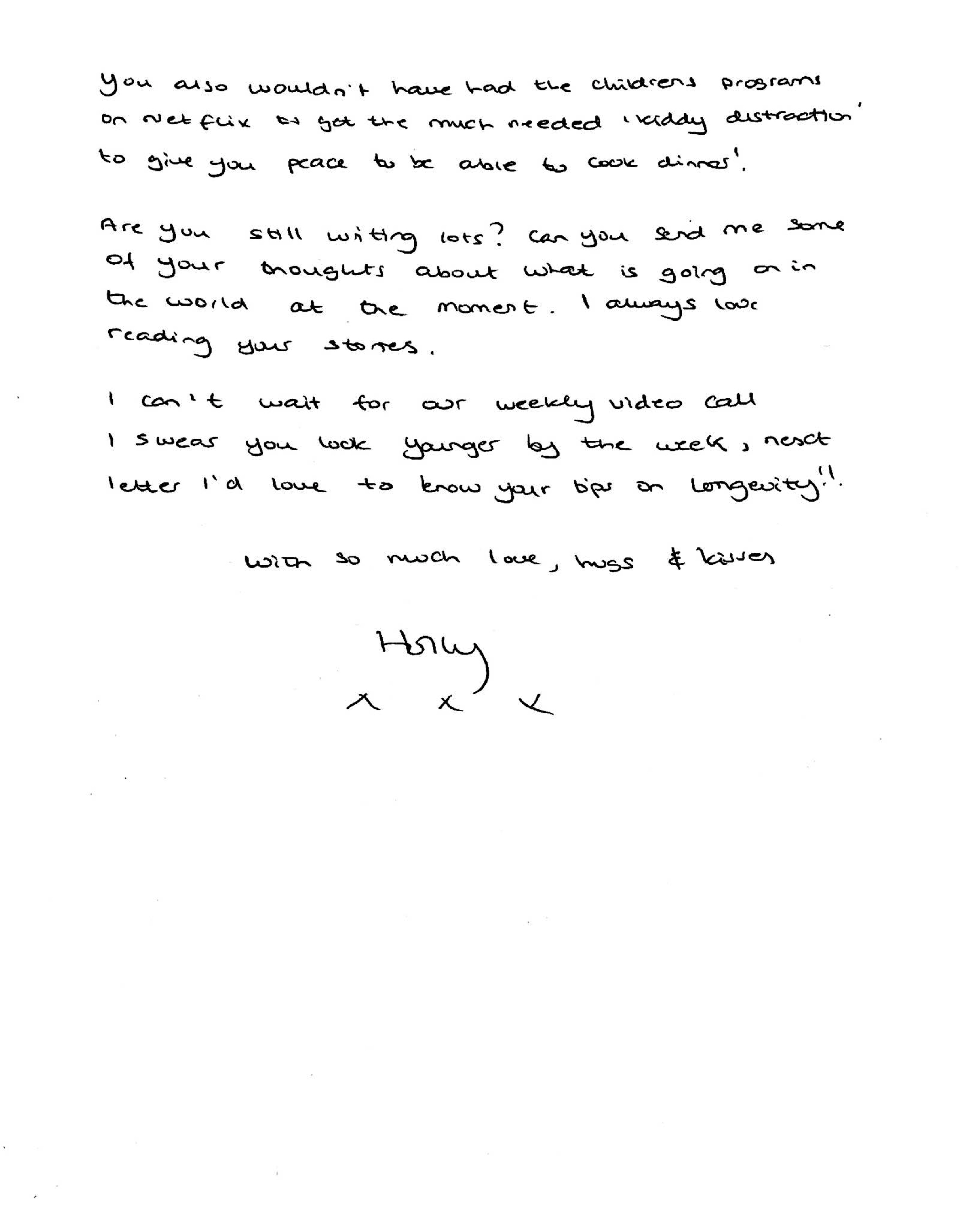 Letter from Holly to Eve page 2 Letter from Holly to Eve page 2