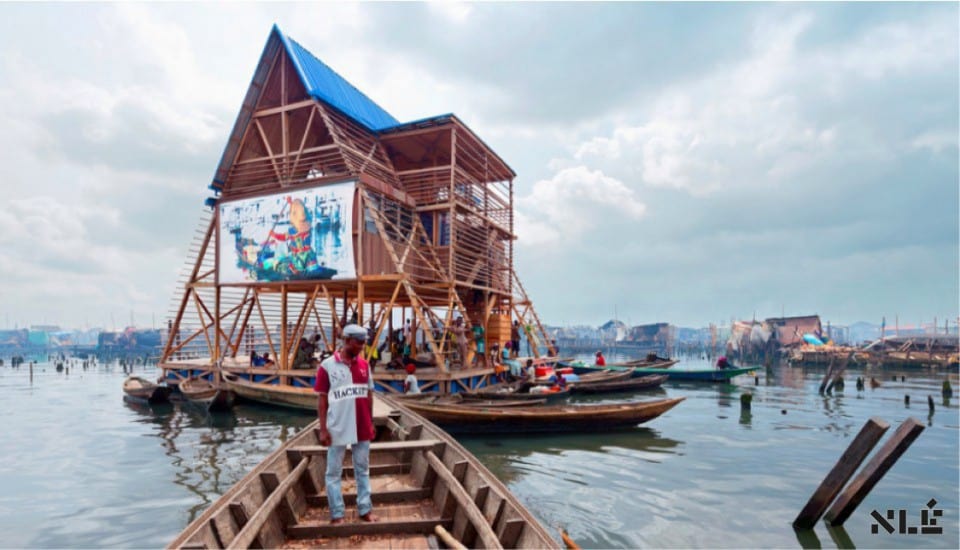 Makoko Floating School which serves the slum community of Makoko in Lagos, Nigeria Virgin Unite, sustainability, open access energy, floating school