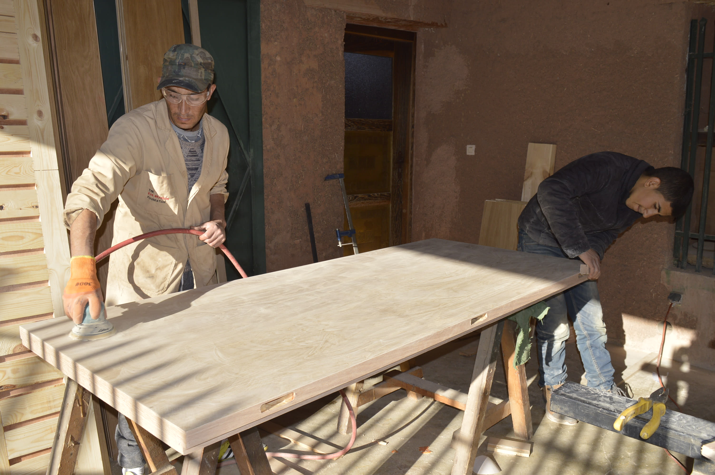 TWC Woodwork Centre Trainees Mohamed and Youssef - EBF TWC Woodwork Centre Trainees Mohamed and Youssef - EBF
