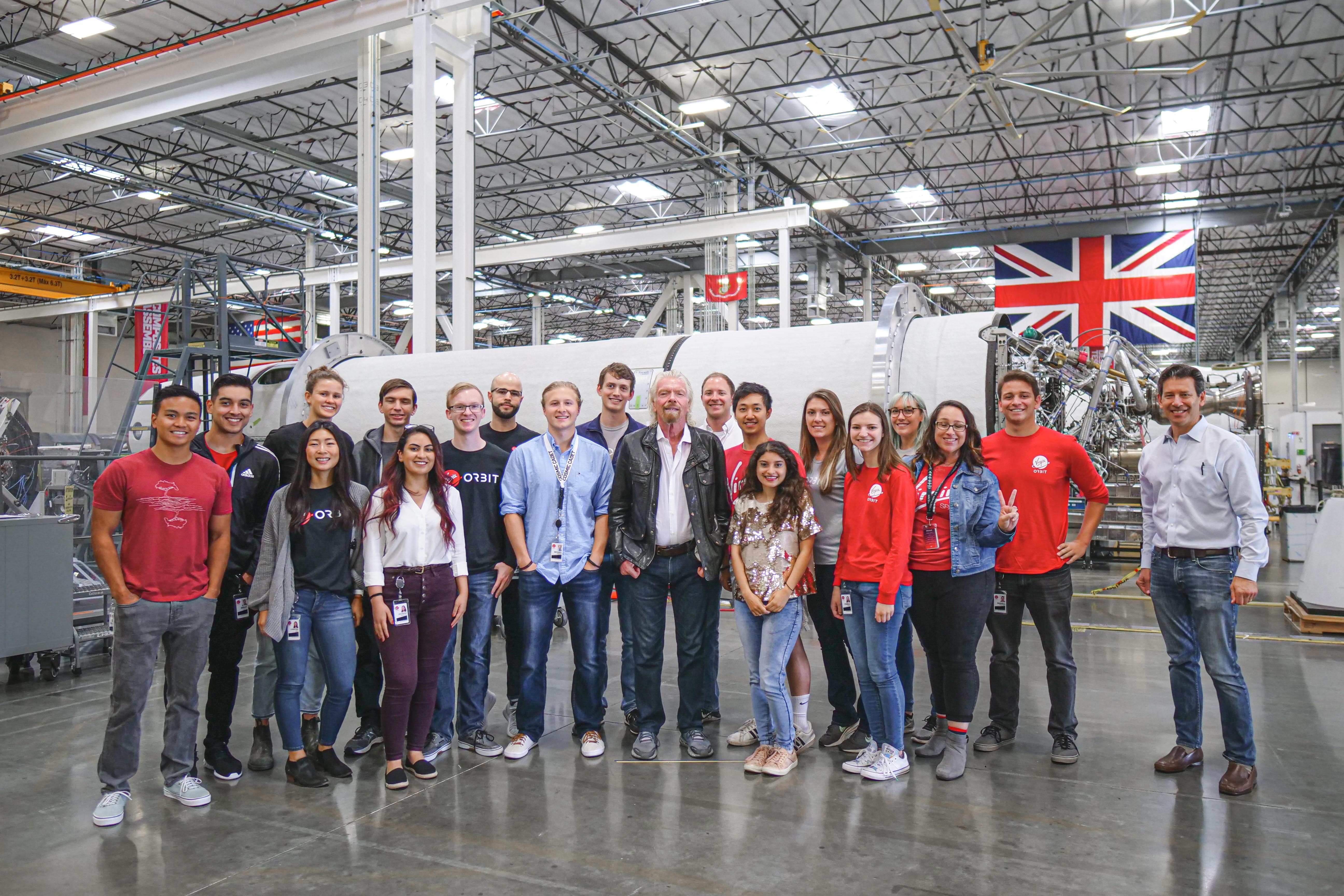 Richard Branson visiting Virgin Orbit Richard Branson visiting Virgin Orbit