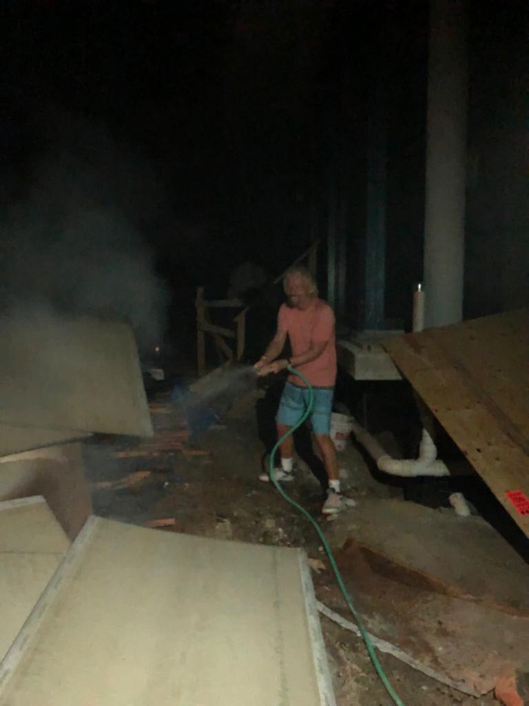Richard Branson helps out with BVI fire recovery - March 2019 Richard Branson helps out with BVI fire recovery - March 2019