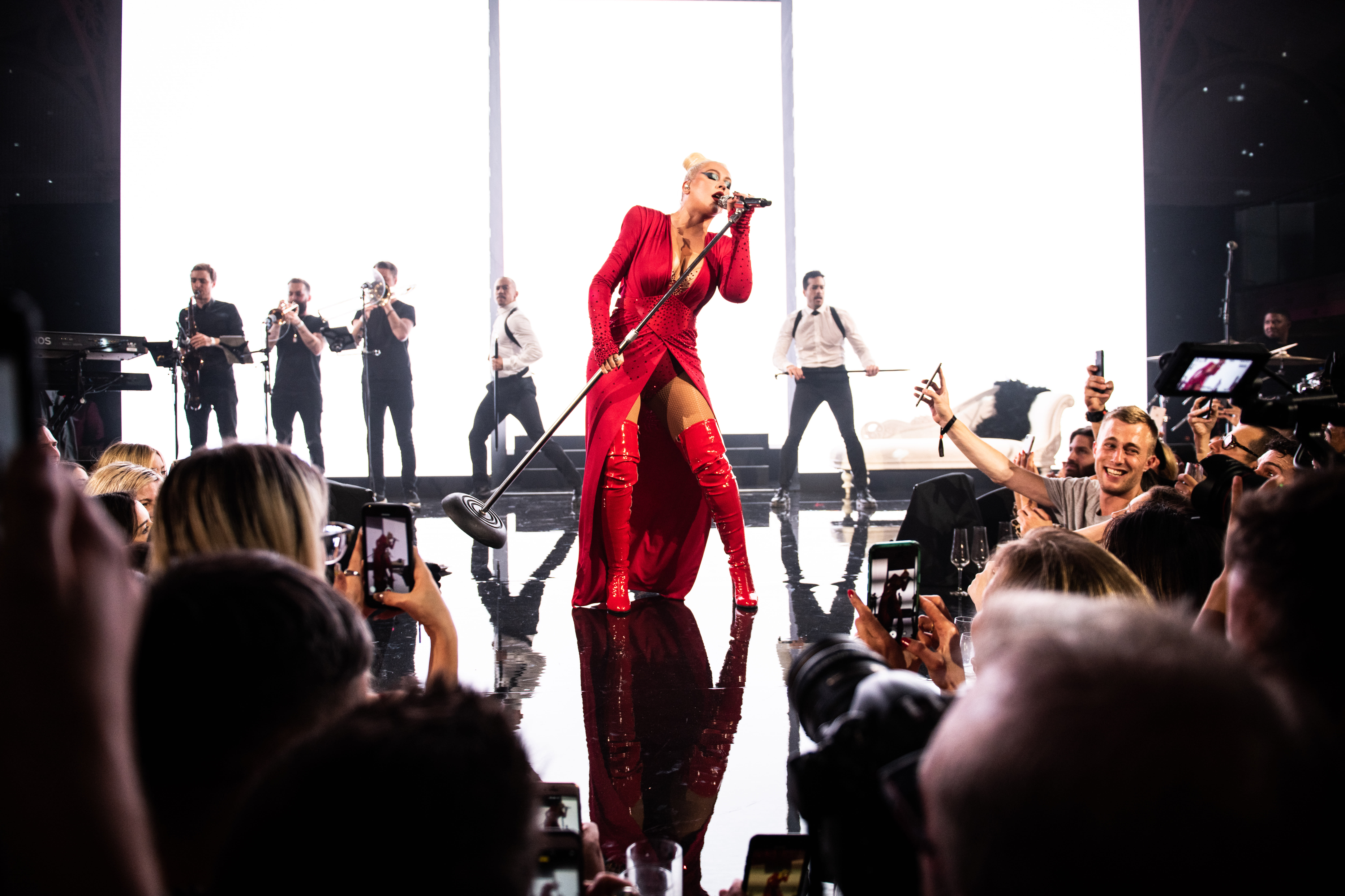 Christina Aguilera - Virgin Voyages - LFW - Uniform launch Christina Aguilera - Virgin Voyages - LFW - Uniform launch