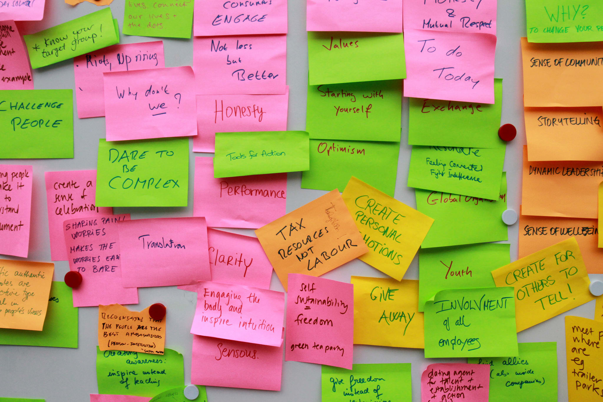Virgin Unite, entrepreneur, Sustainia, post its