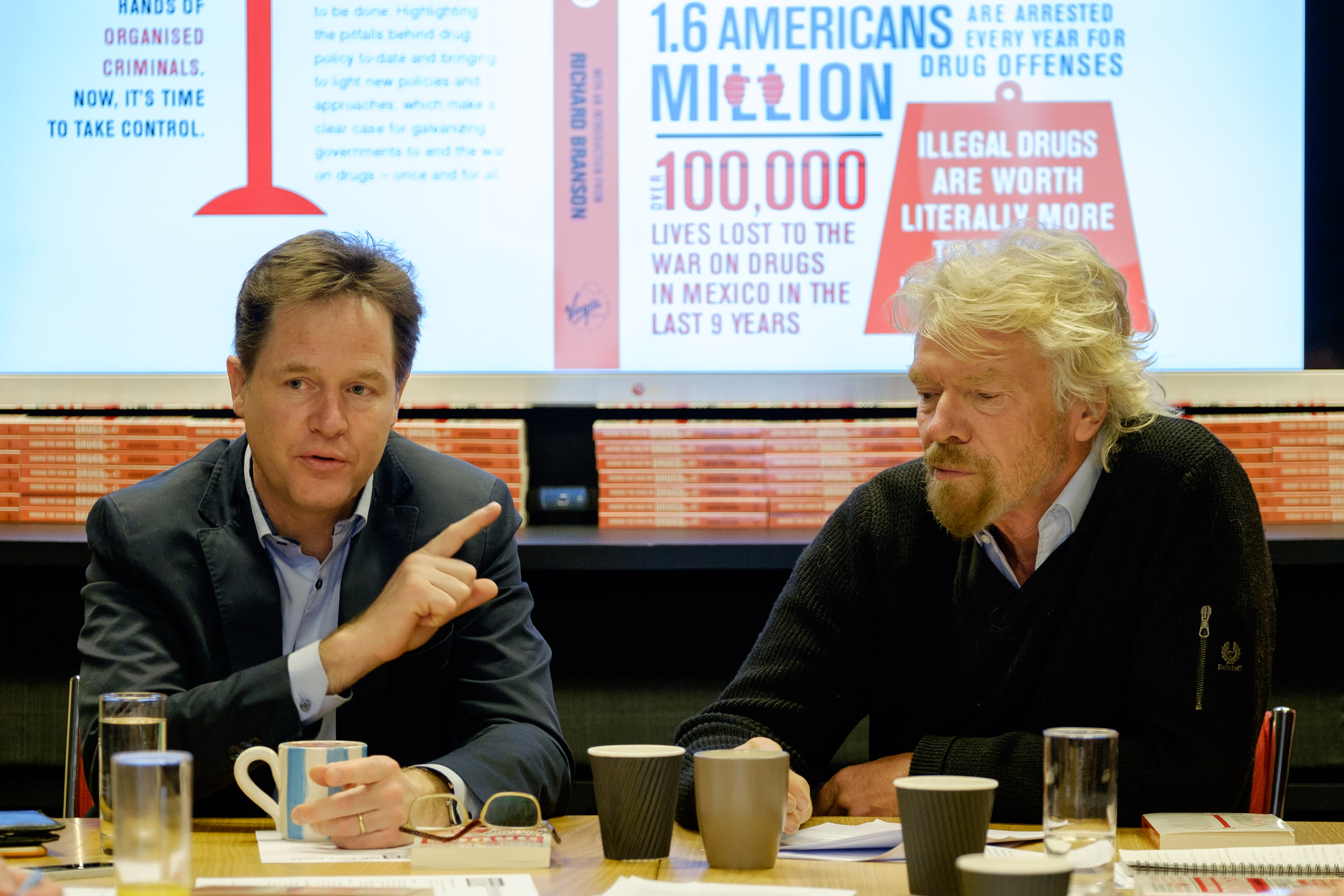 Richard Branson and Nick Clegg Ending the War on Drugs Richard Branson and Nick Clegg Ending the War on Drugs