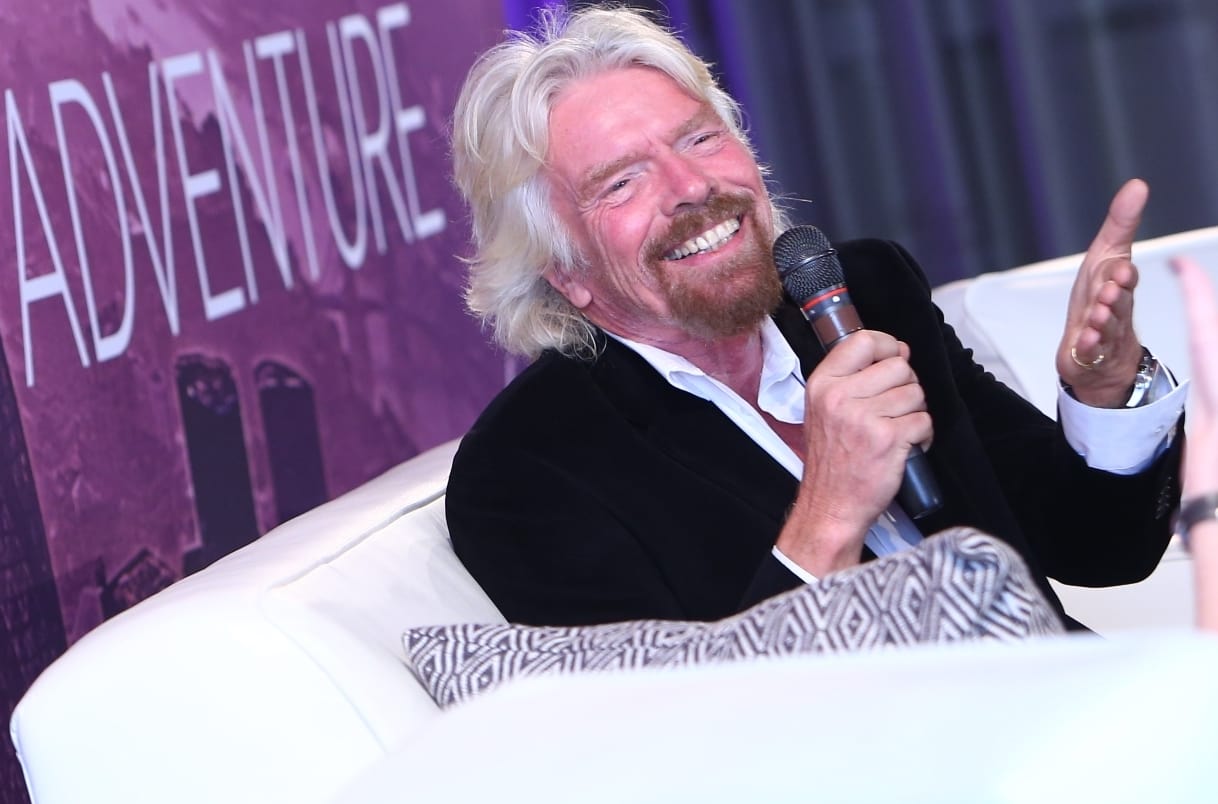 Richard Branson Business is and Adventure microphone Richard Branson Business is and Adventure microphone