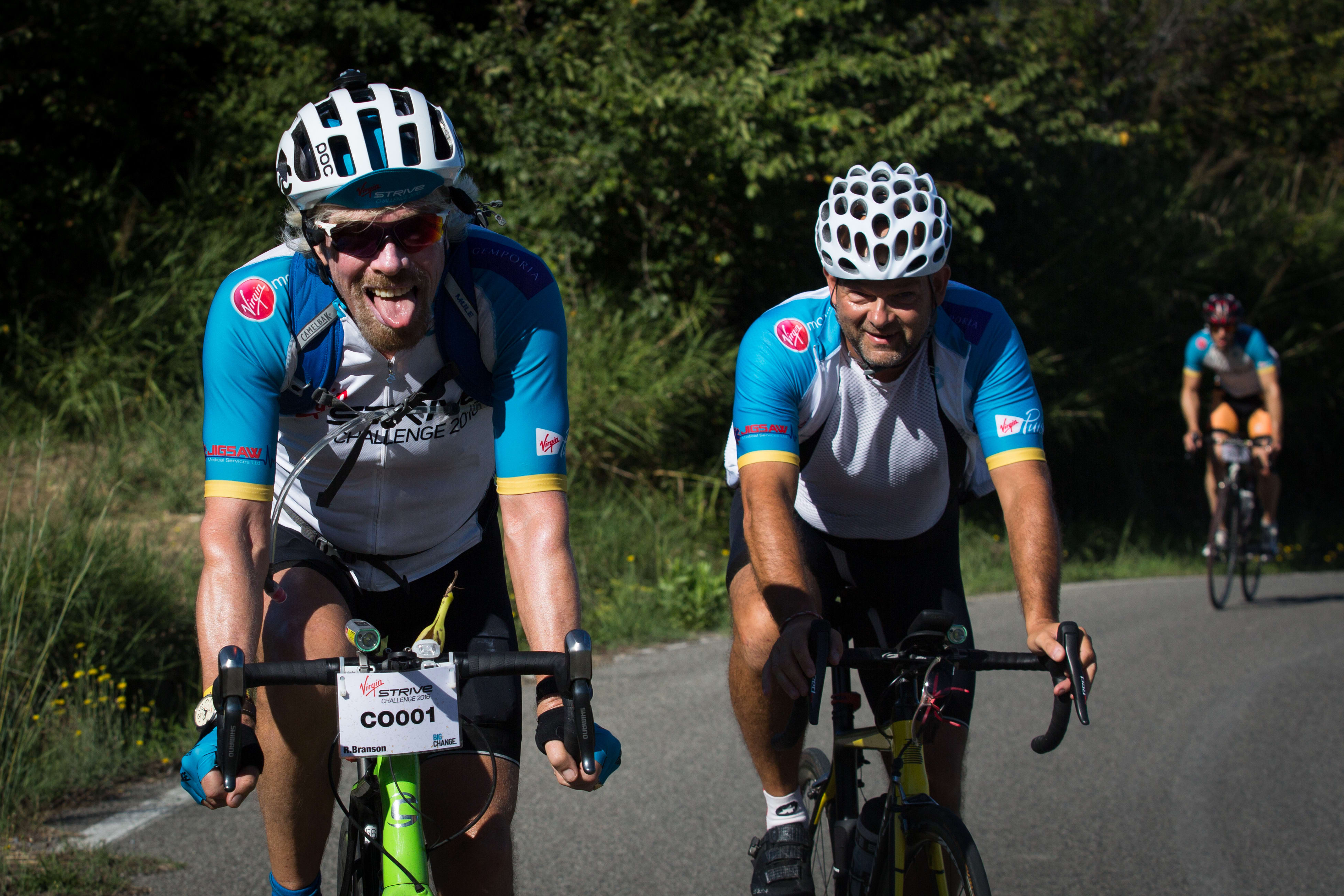 richard branson virgin strive challenge cycle richard branson virgin strive challenge cycle