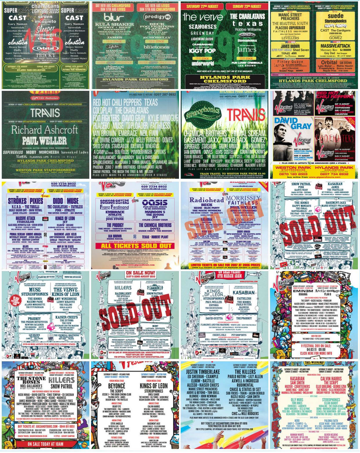 V Festival posters V Festival posters