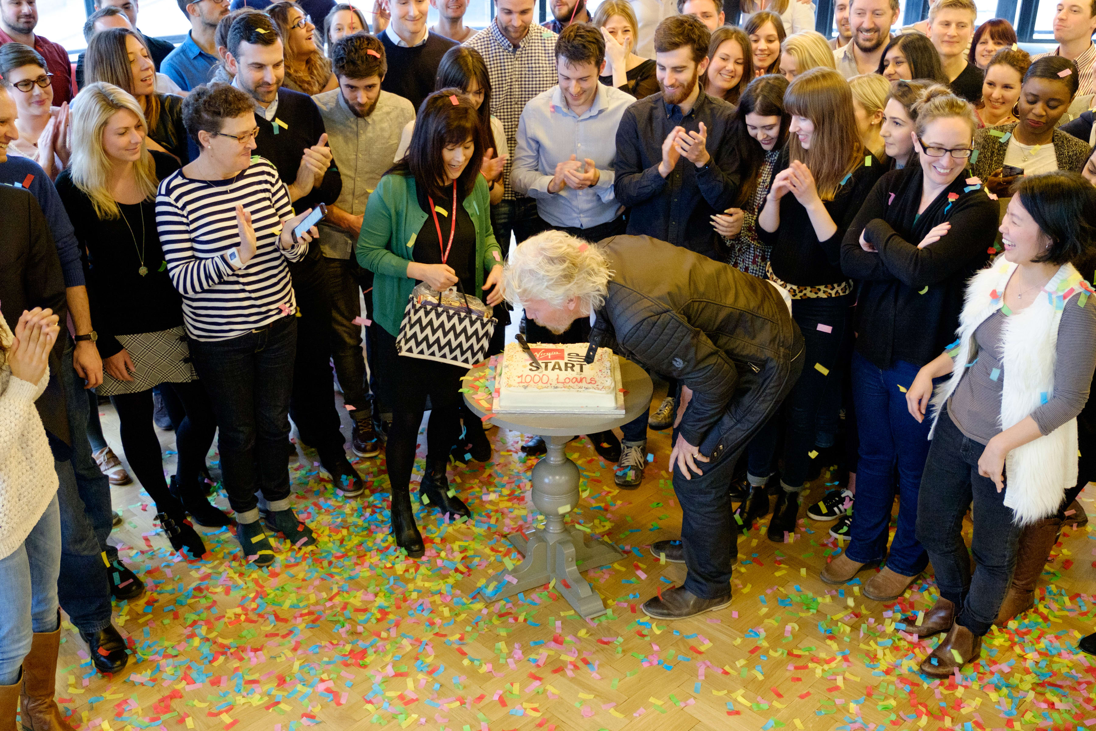 Richard Branson 1000 loans for UK start-ups cake Richard Branson 1000 loans for UK start-ups cake