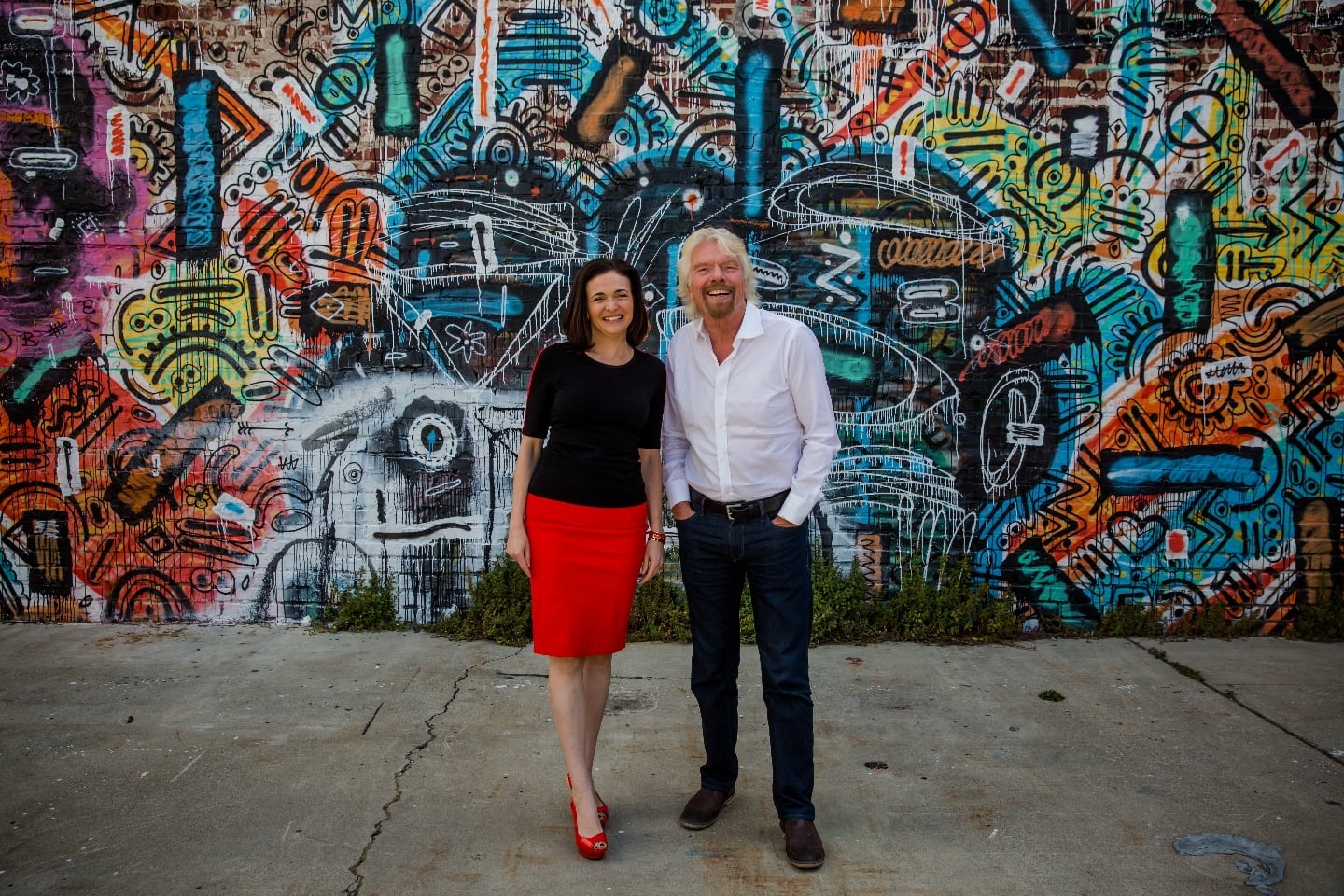 Richard Branson and Shery Sandberg San Francisco Virgin Disruptors 2015 Richard Branson and Shery Sandberg San Francisco Virgin Disruptors 2015