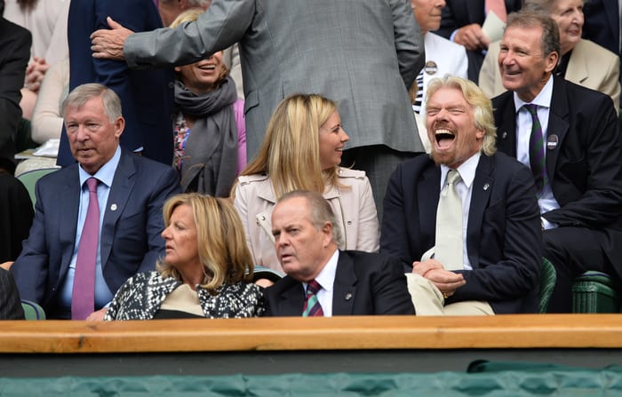Holly and Richard Branson at Wimbledon 2014 Holly and Richard Branson at Wimbledon 2014