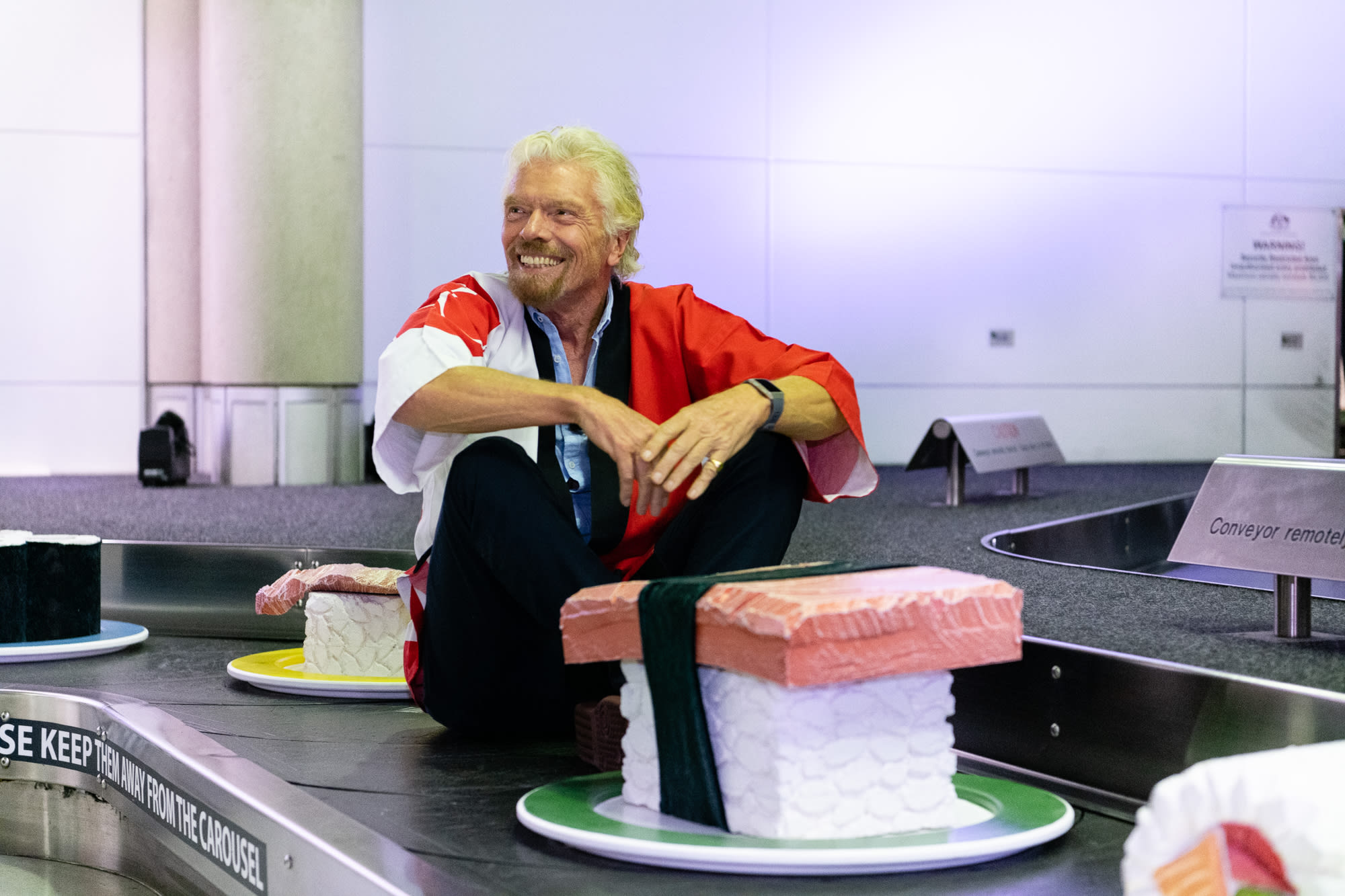 Virgin Australia Sushi Train - Richard Branson Virgin Australia Sushi Train - Richard Branson