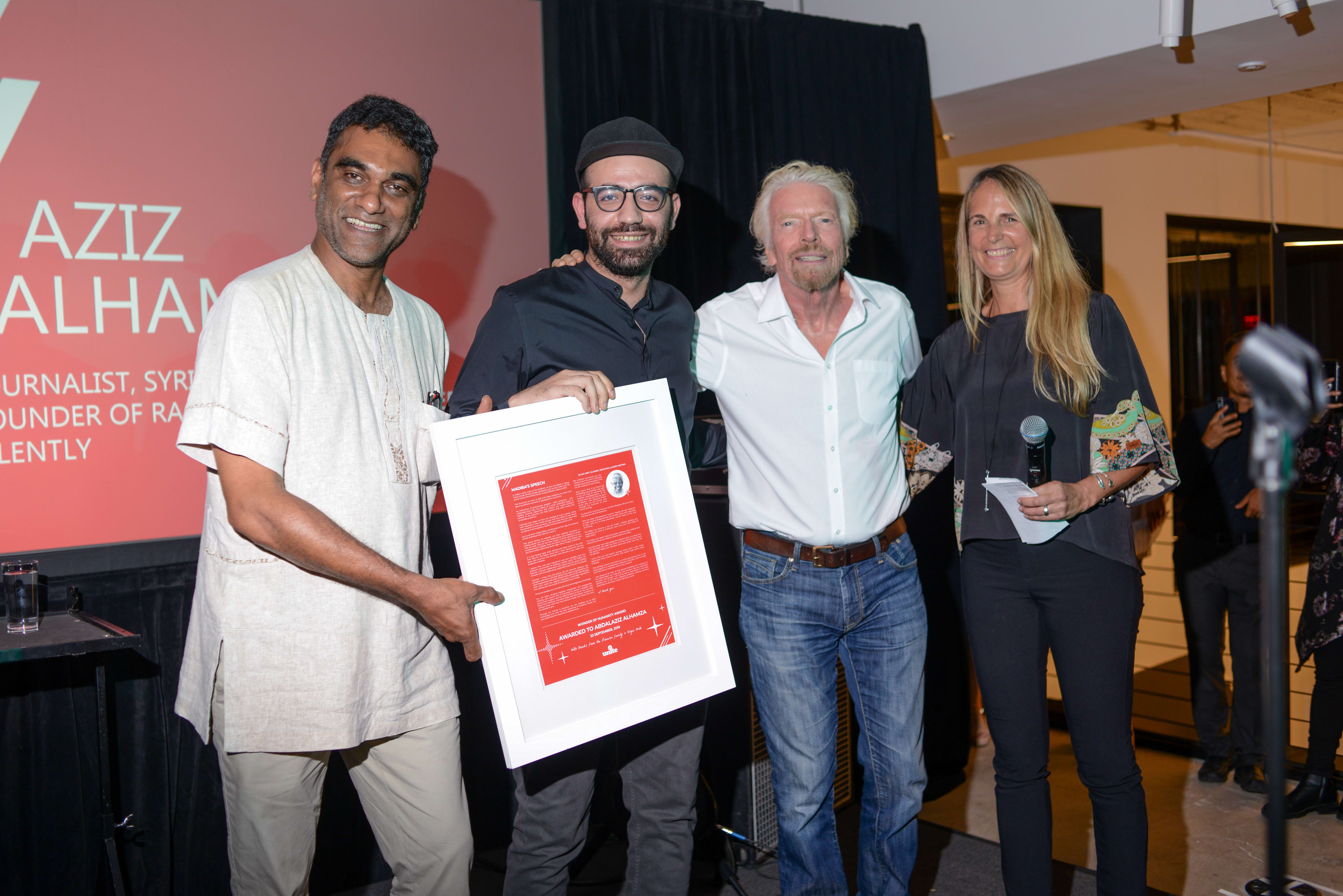 Richard Branson and Wonder Award winners Richard Branson and Wonder Award winners