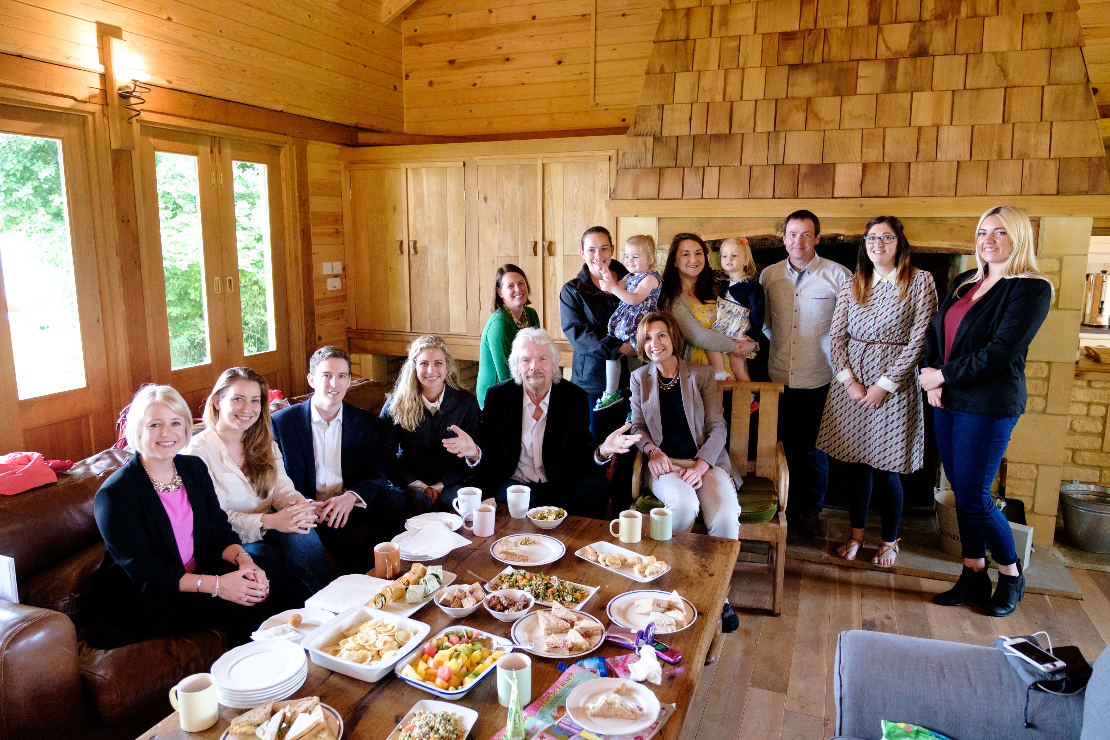 Richard Branson and Holly Branson brunch with Virgin team members Richard Branson and Holly Branson brunch with Virgin team members