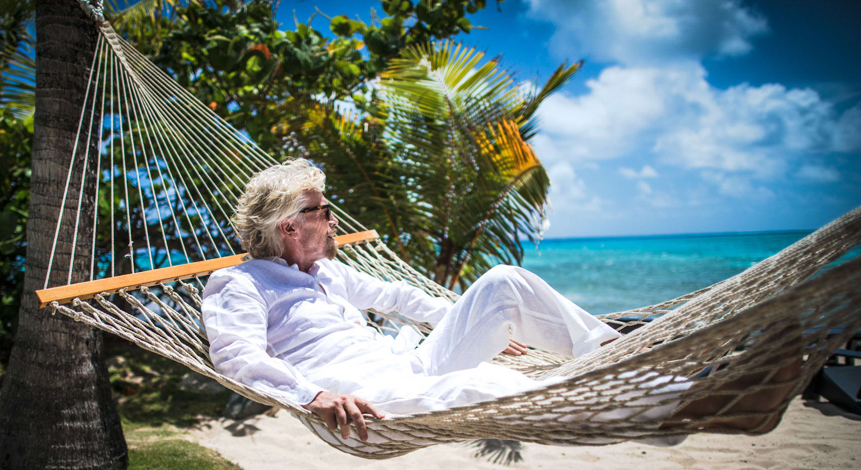 Richard Branson hammock Richard Branson hammock