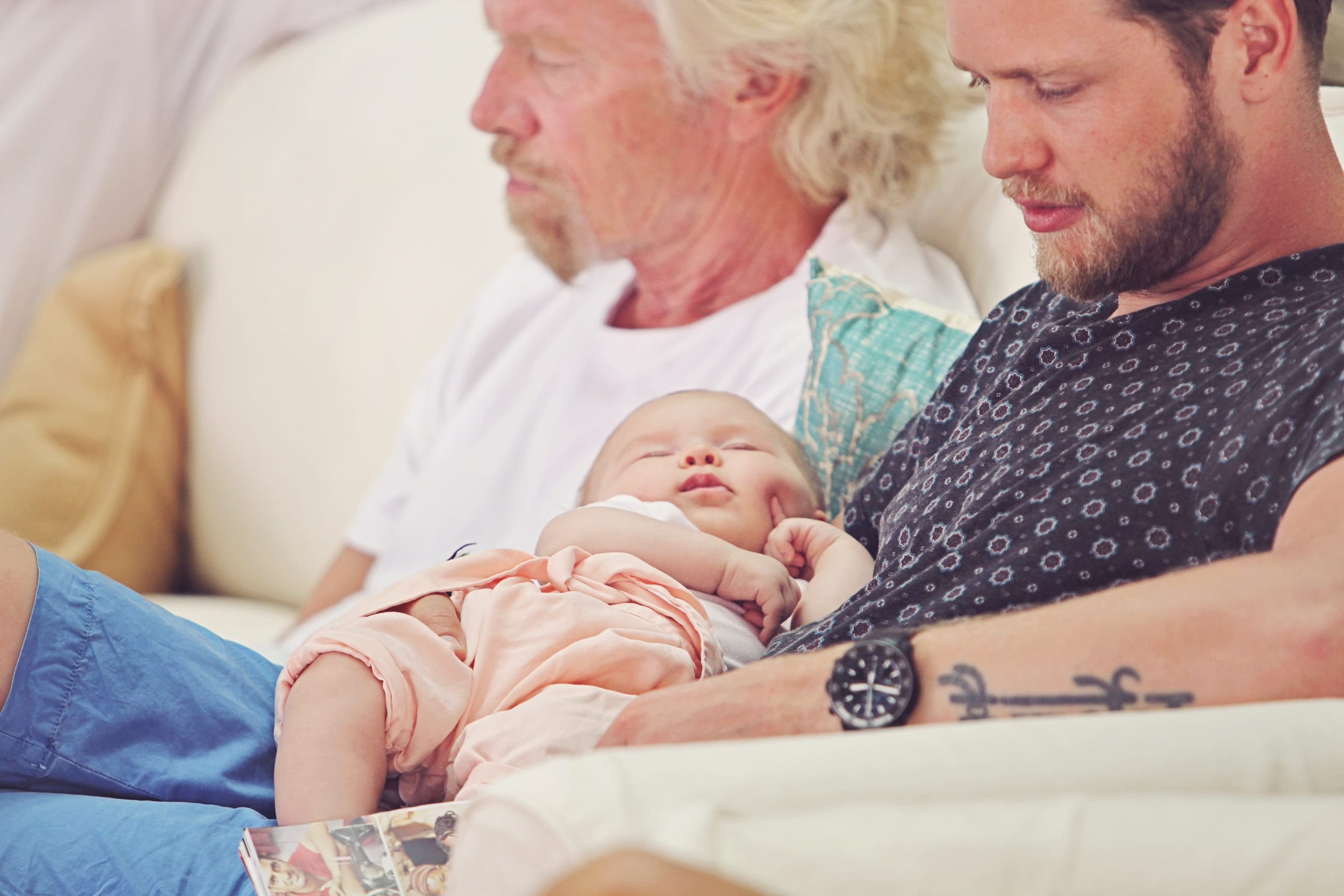 Richard Branson Sam Branson and Eva-Deia Richard Branson Sam Branson and Eva-Deia