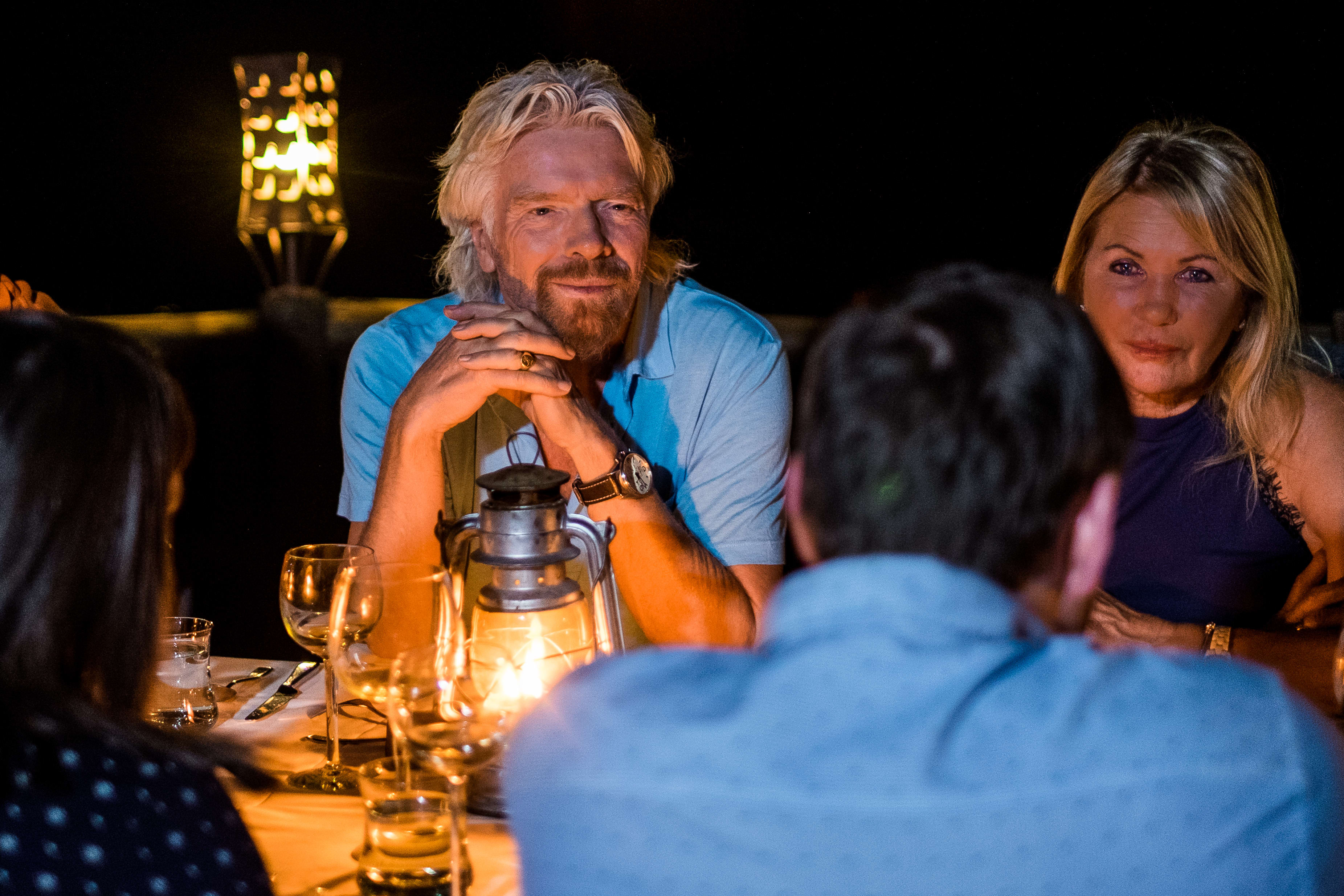 Richard Branson dinner at Ulusaba Richard Branson dinner at Ulusaba