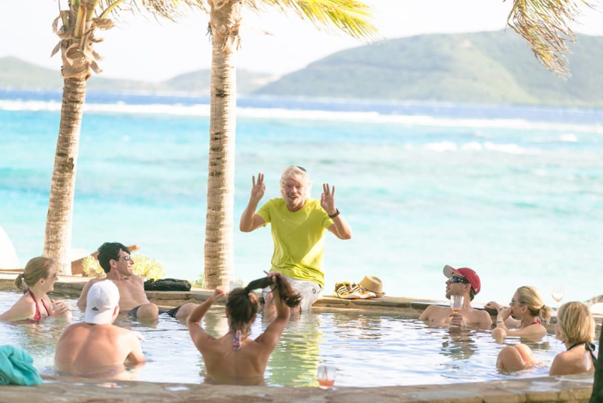 Richard Branson Necker Island pool Richard Branson Necker Island pool